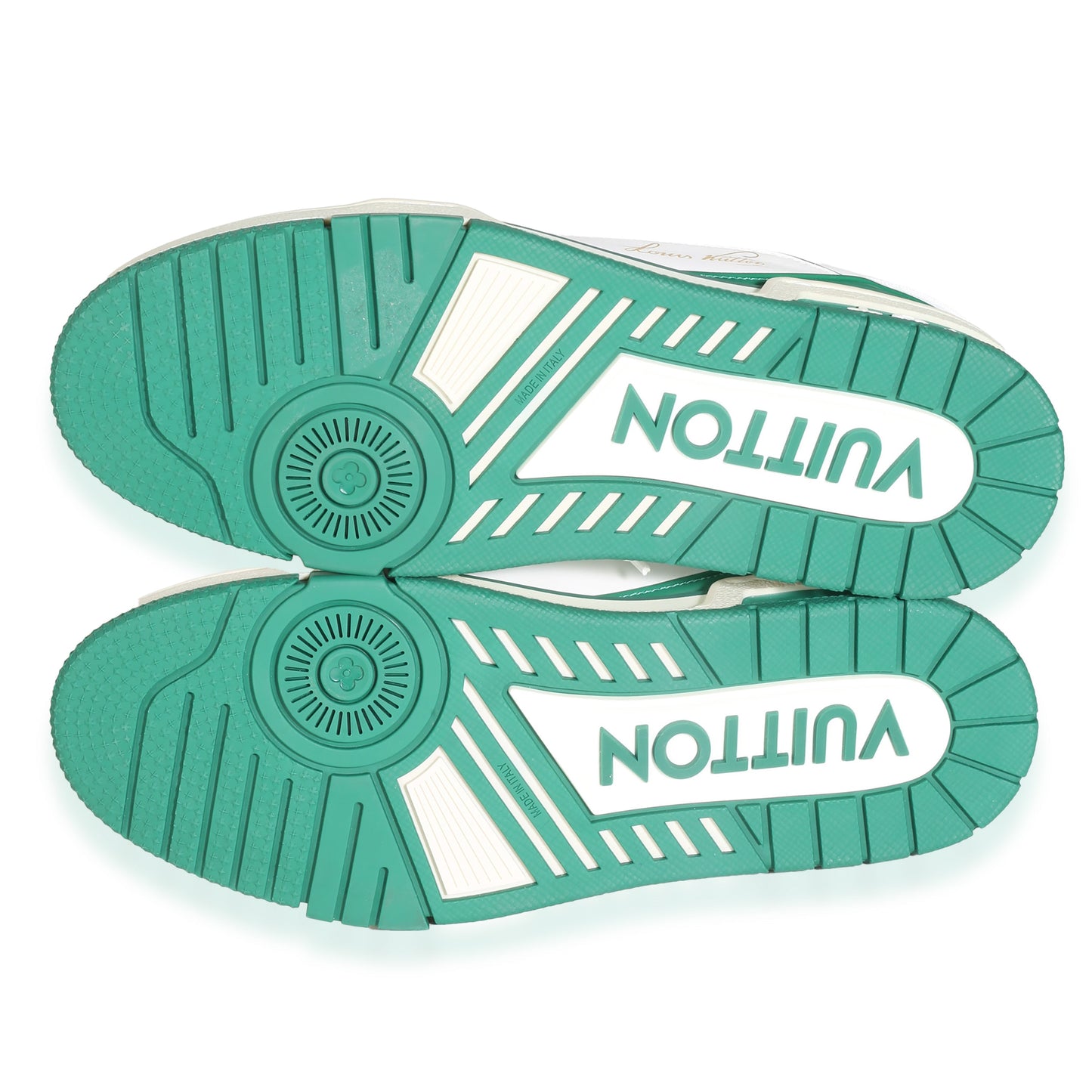 Louis Vuitton Green White LeatherTrainer Sneaker 6