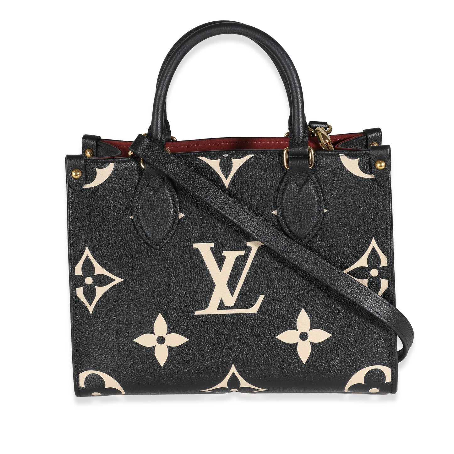 Louis Vuitton  Black Beige Giant Monogram Empreinte Onthego PM