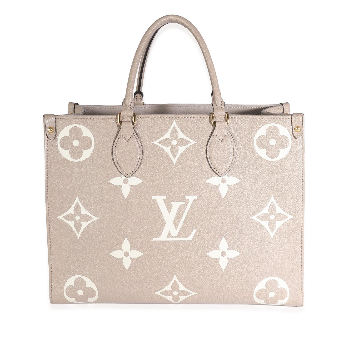 Louis Vuitton Tourterelle Creme Giant Monogram Empreinte Onthego MM