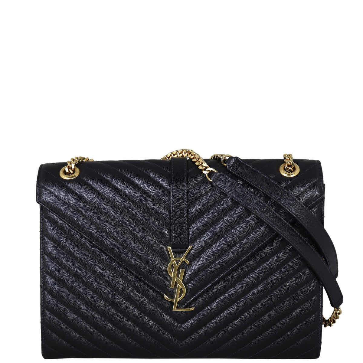 Saint Laurent Matelasse Envelope Large Bag