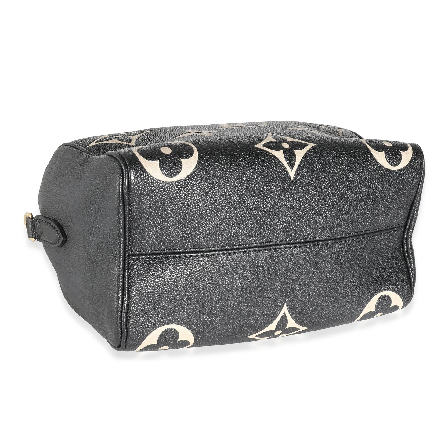 Louis Vuitton Black Beige Monogram Empreinte Speedy Bandouliere 25