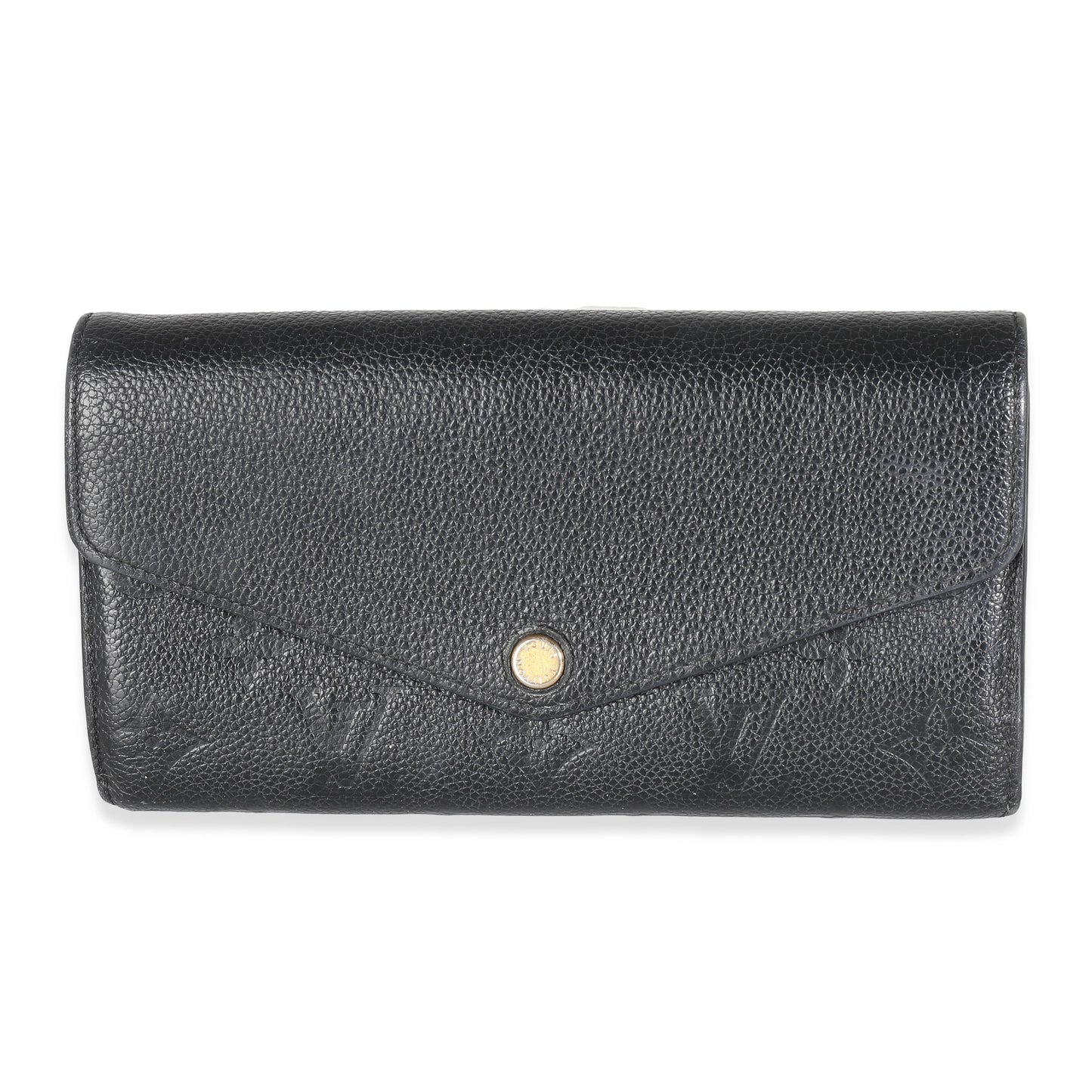 Louis Vuitton Black Empreinte Sarah Wallet