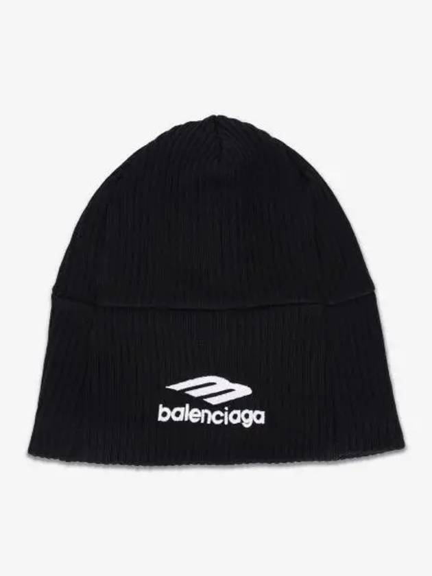 Luxury Balenciaga Trending 2025 Logo Beanie Black