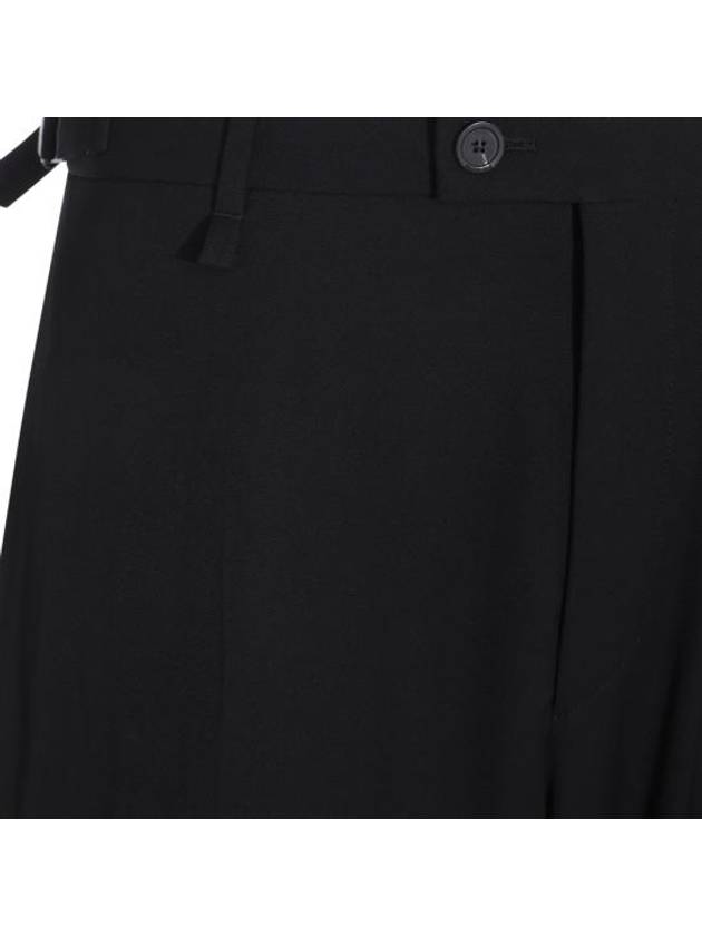 Luxury Balenciaga Trending 2025 Wool Viscose Blend Straight Pants Black