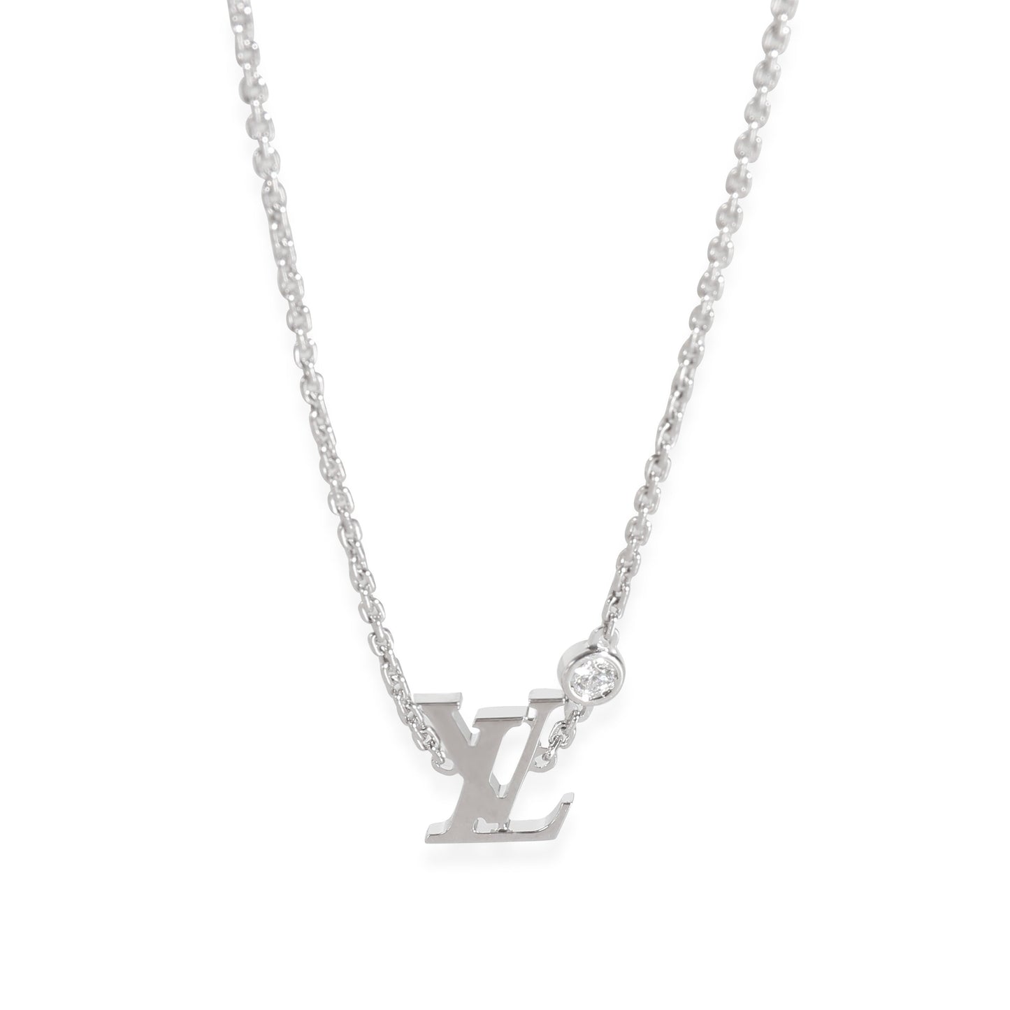 Louis Vuitton Idylle Blossom Necklace in 18k White Gold 0.03 CTW