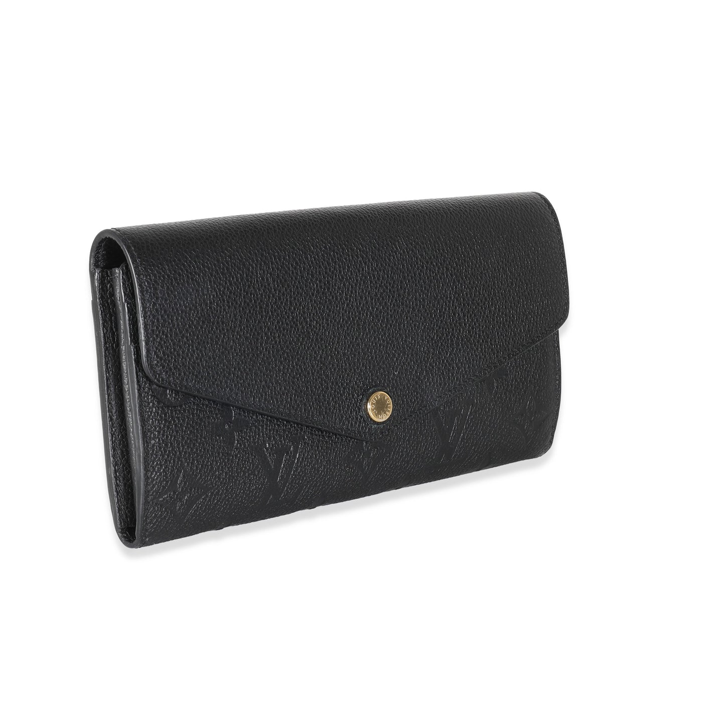 Louis Vuitton Black Monogram Empreinte Sarah Wallet