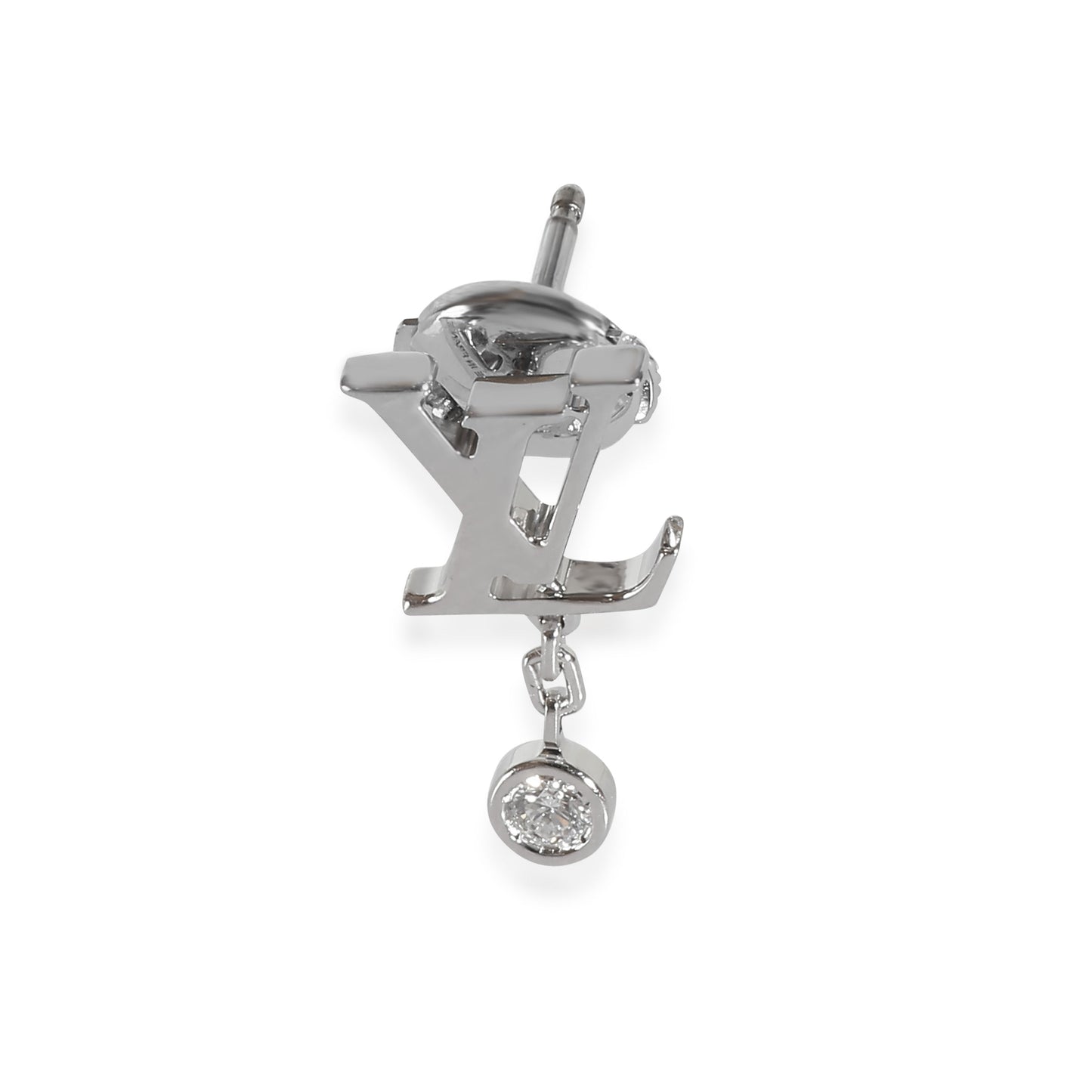Louis Vuitton Idylle Blossom Single Earring in 18k White Gold 0.03 CTW