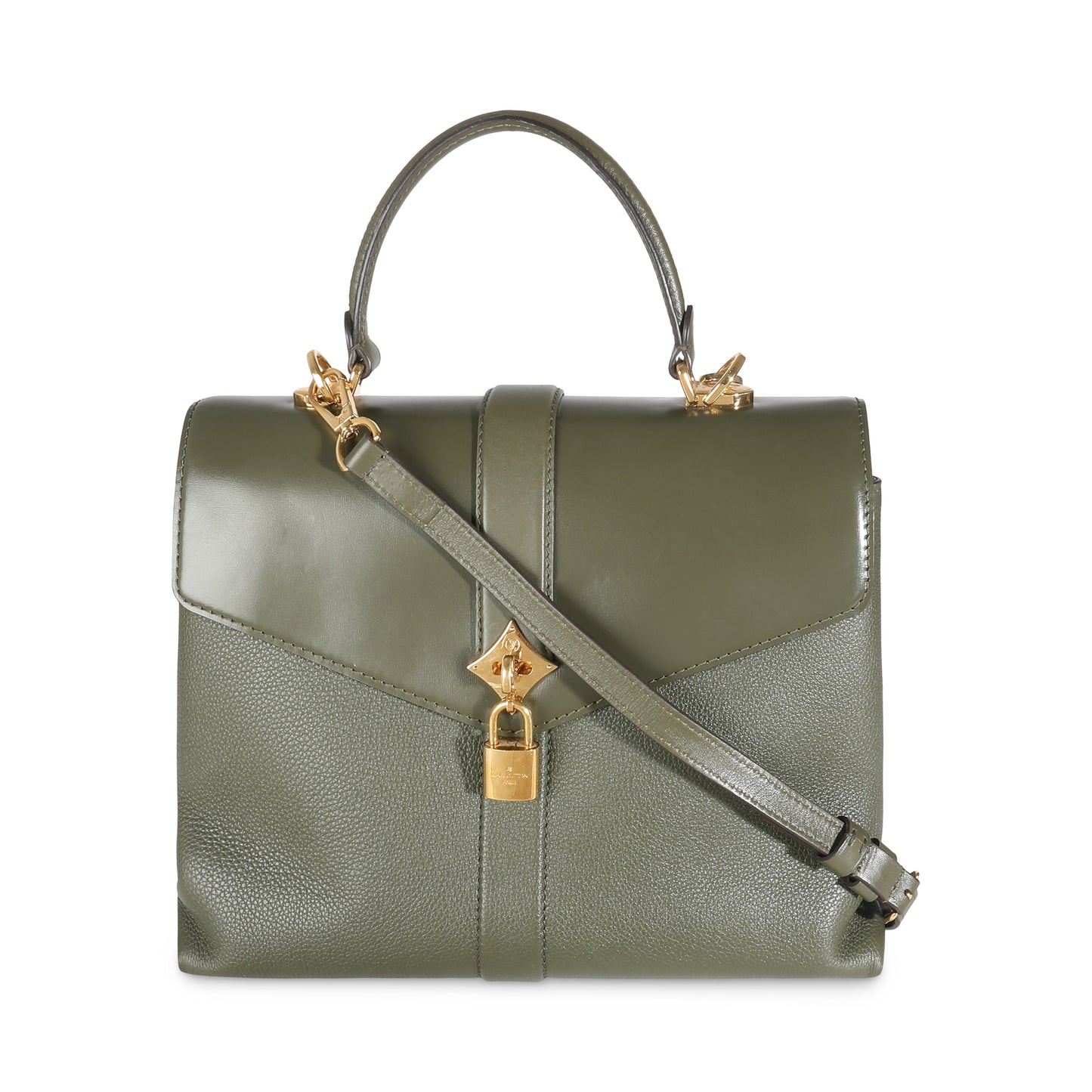 Louis Vuitton Khaki Grained Smooth Calfskin Rose Des Vents MM