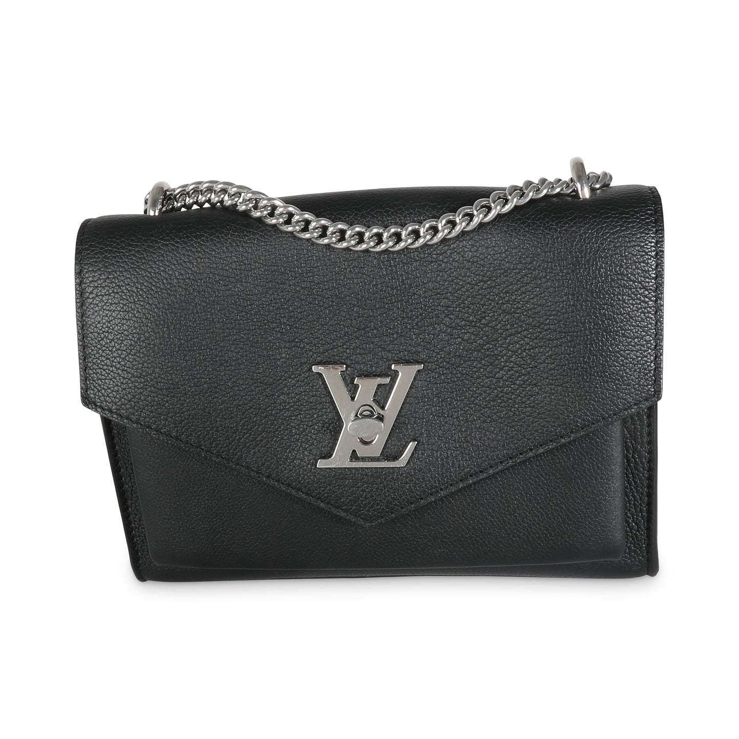 Louis Vuitton Black Calfskin Mylockme Chain Bag