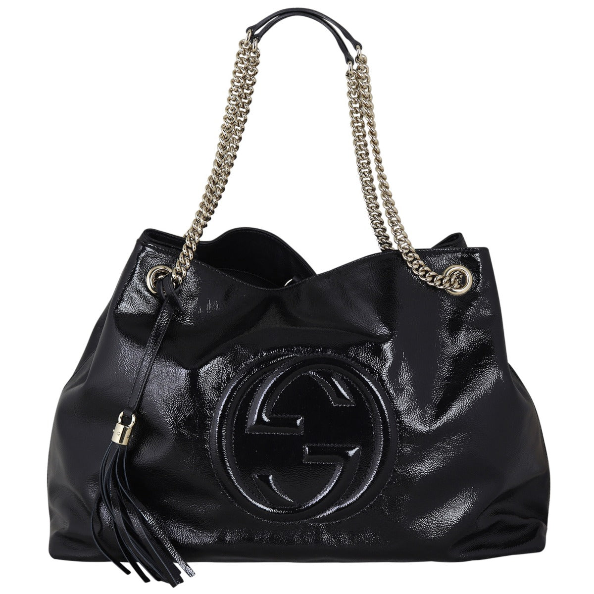 Gucci Soho Chain Shoulder Bag Large Patent