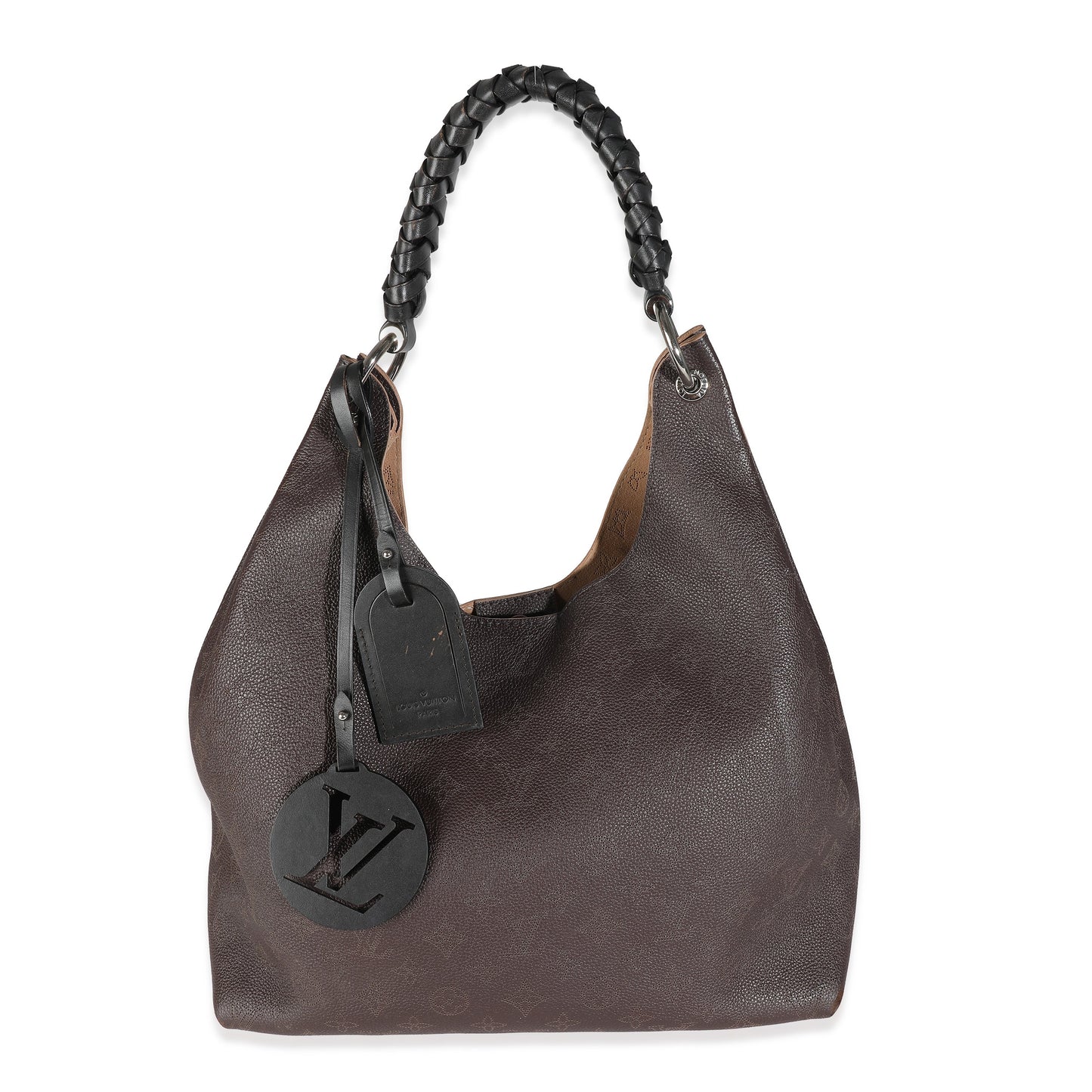Louis Vuitton Chocolate Mahina Carmel Hobo