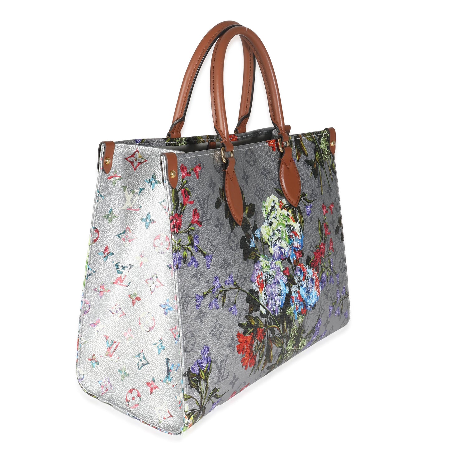 Louis Vuitton Sier Metallic Monogram CanvasGarden Onthego MM