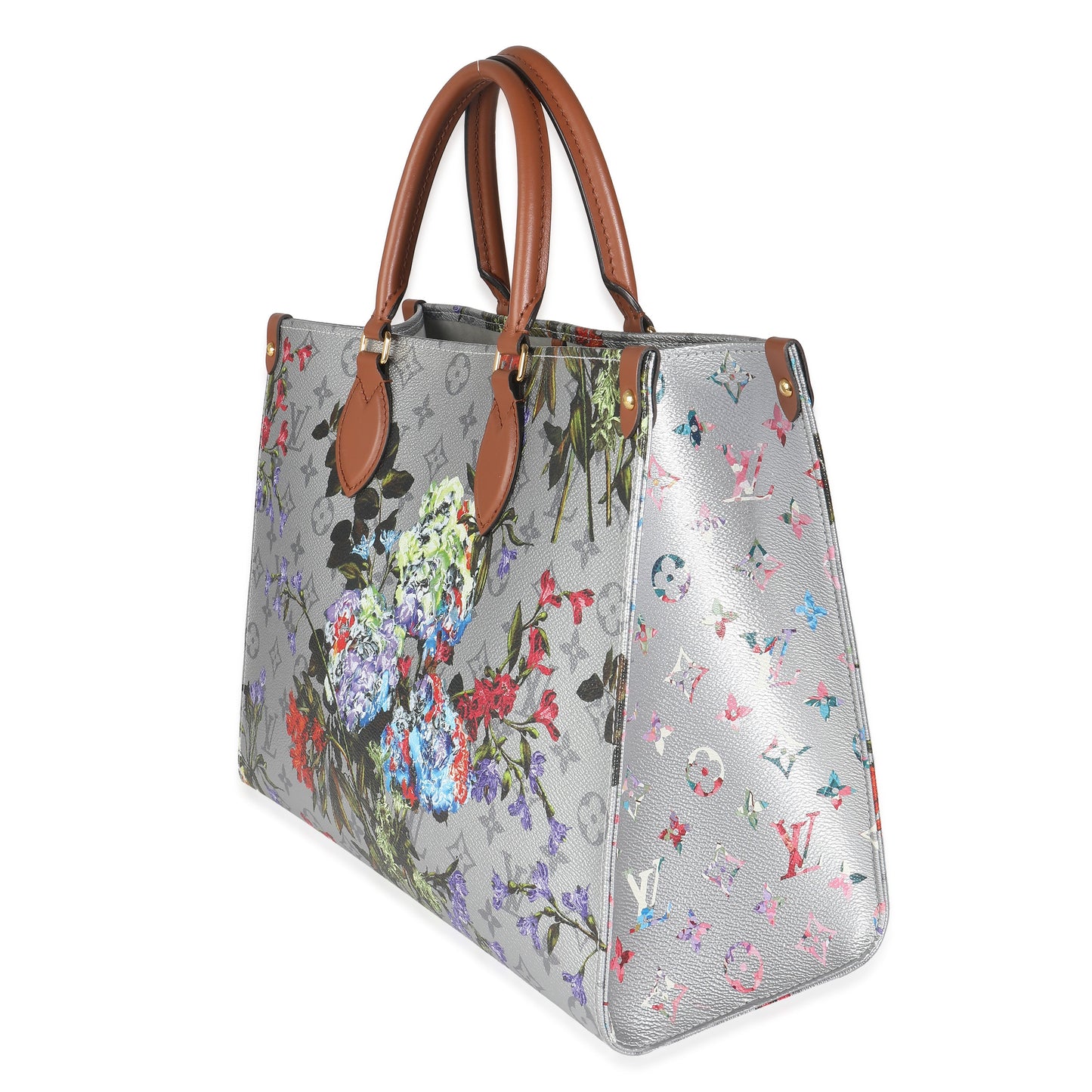 Louis Vuitton Sier Metallic Monogram CanvasGarden Onthego MM