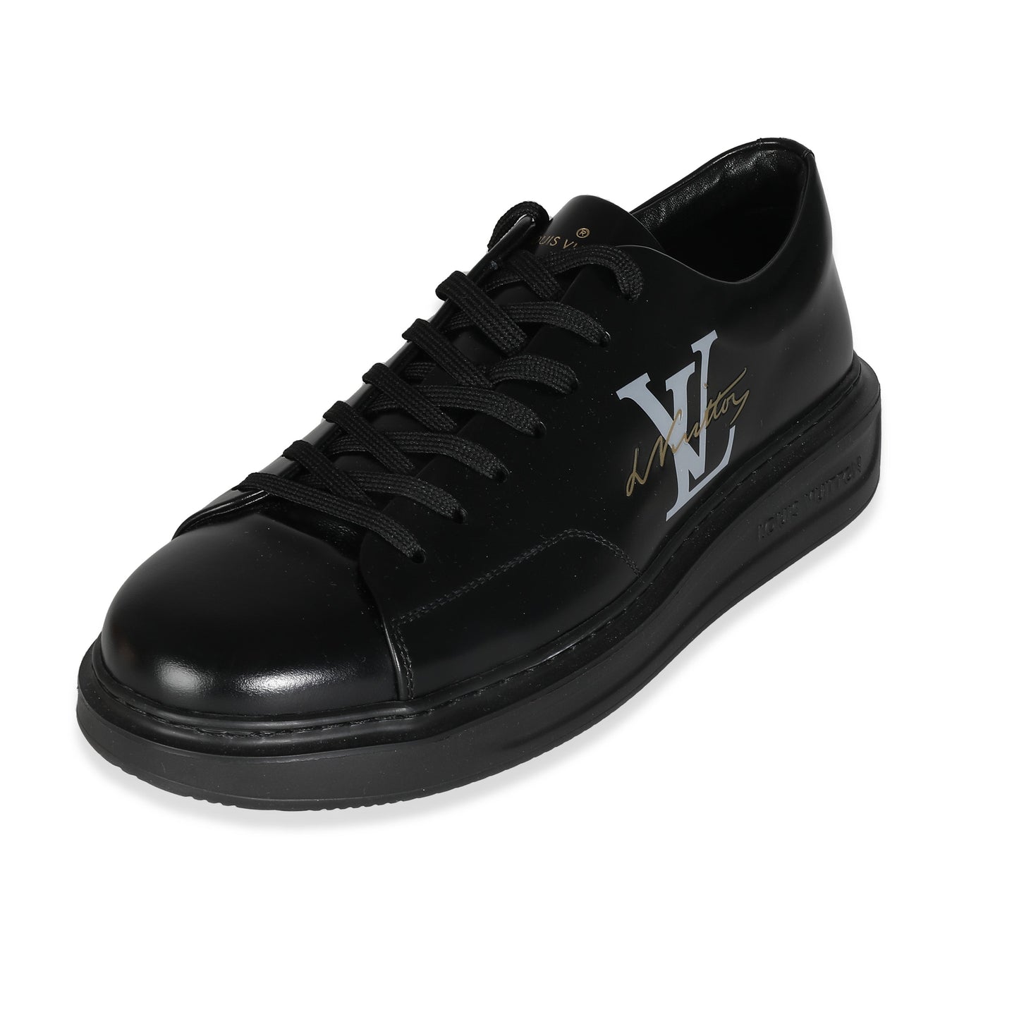 Louis Vuitton Black Calfskin MensBeverly Hills Sneakers 7