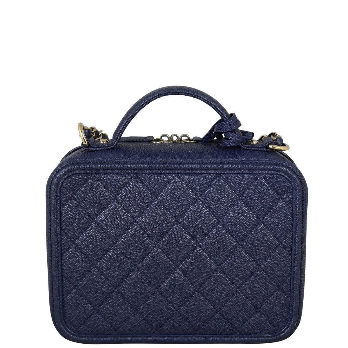 Chanel CC Filigree Vanity Medium | Navy Blue