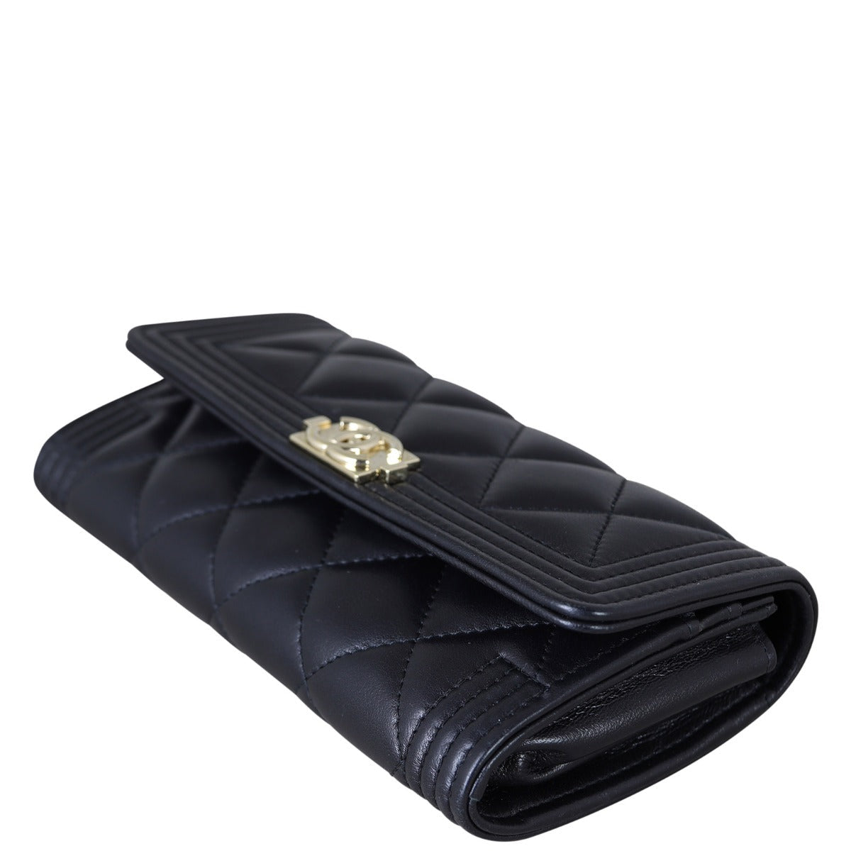 Chanel Boy Compact Wallet | Black