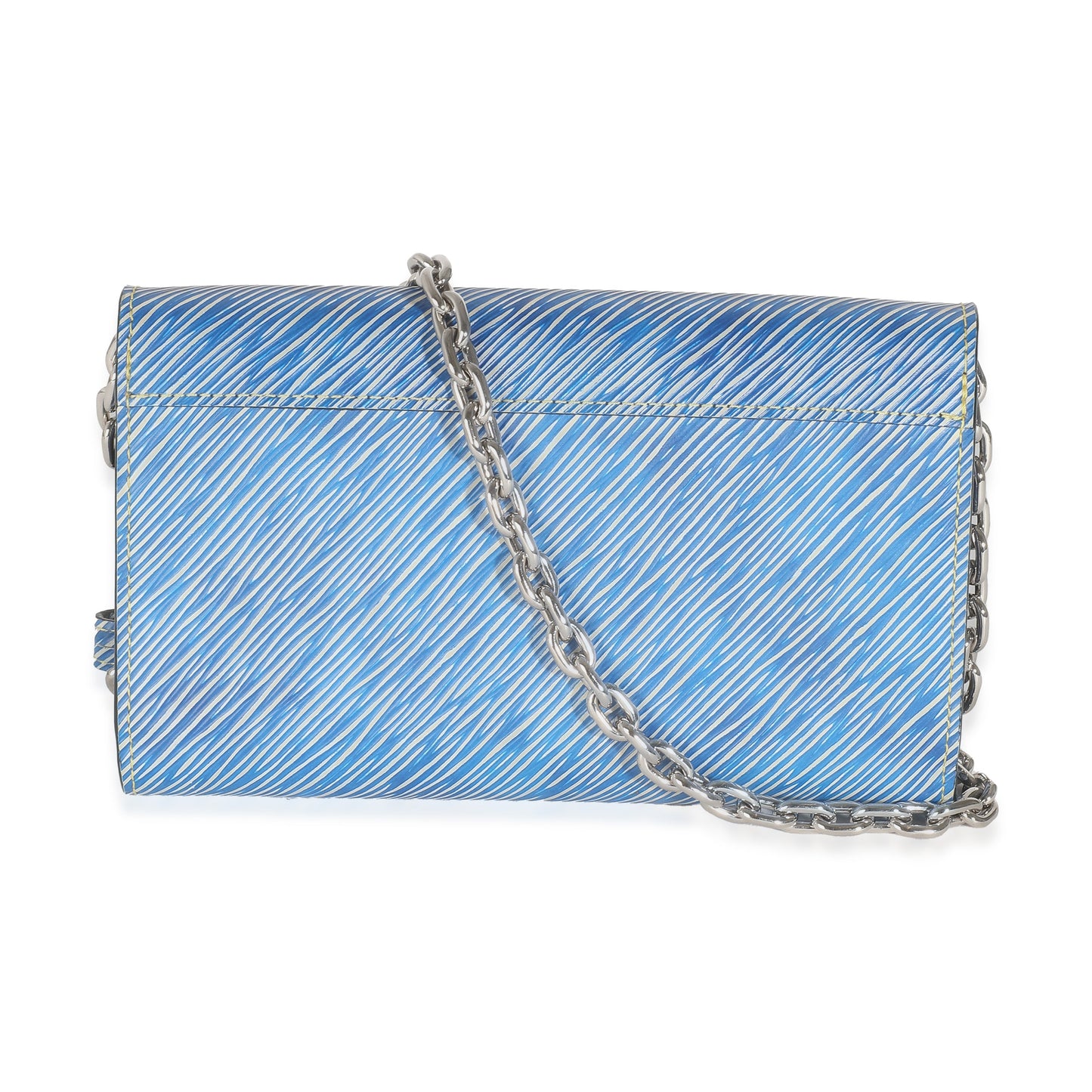 Louis Vuitton Blue Epi Studded Twist Chain Wallet