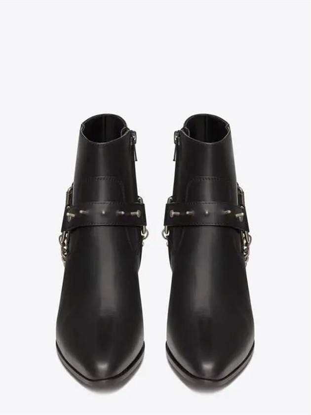 Luxury Saint Laurent Trending 2025 Wyatt Studded Harness Chelsea Boots Black