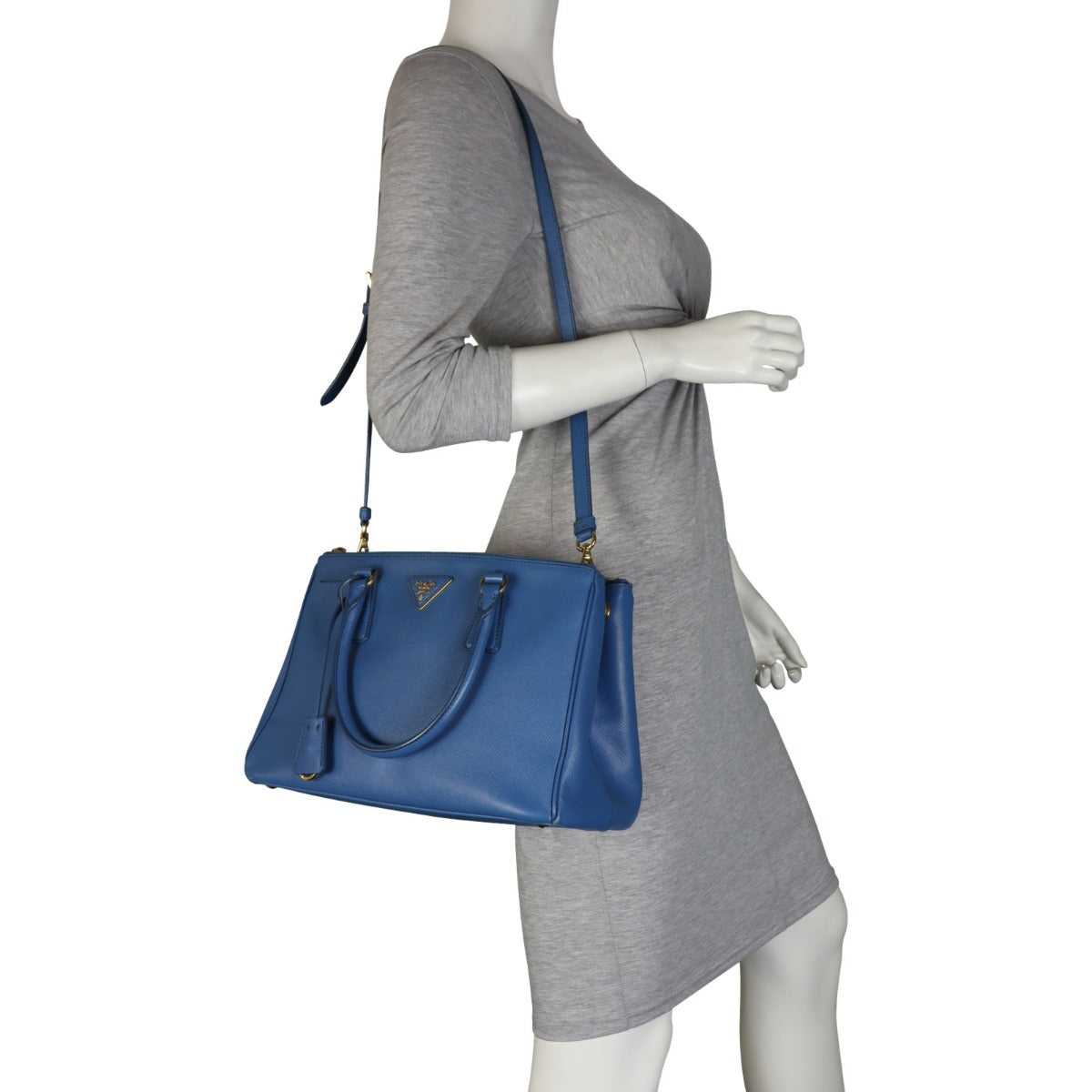 Prada Saffiano Lux Galleria Double Zip Tote Small
