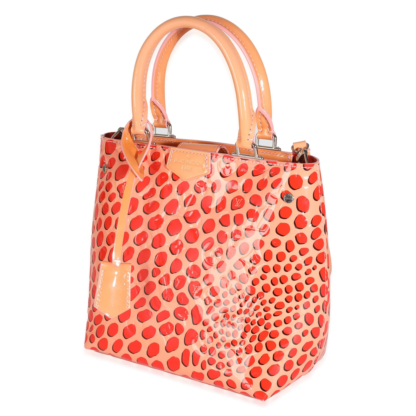 Louis Vuitton Sugar Pink Poppy Vernis Jungle Dots Open Tote