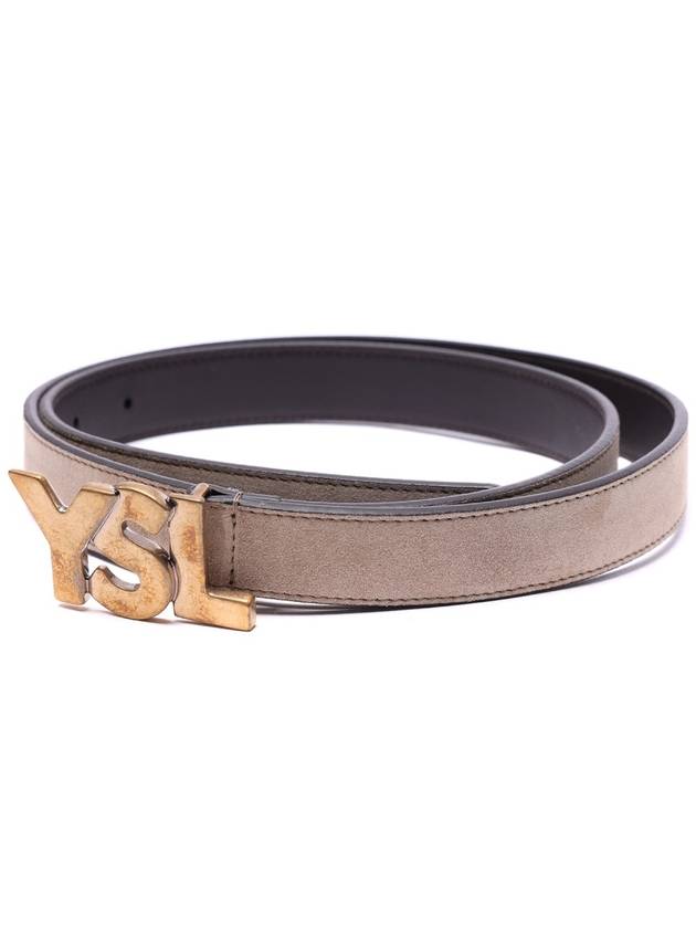Luxury Saint Laurent Trending 2025 YSL Logo Belt Beige
