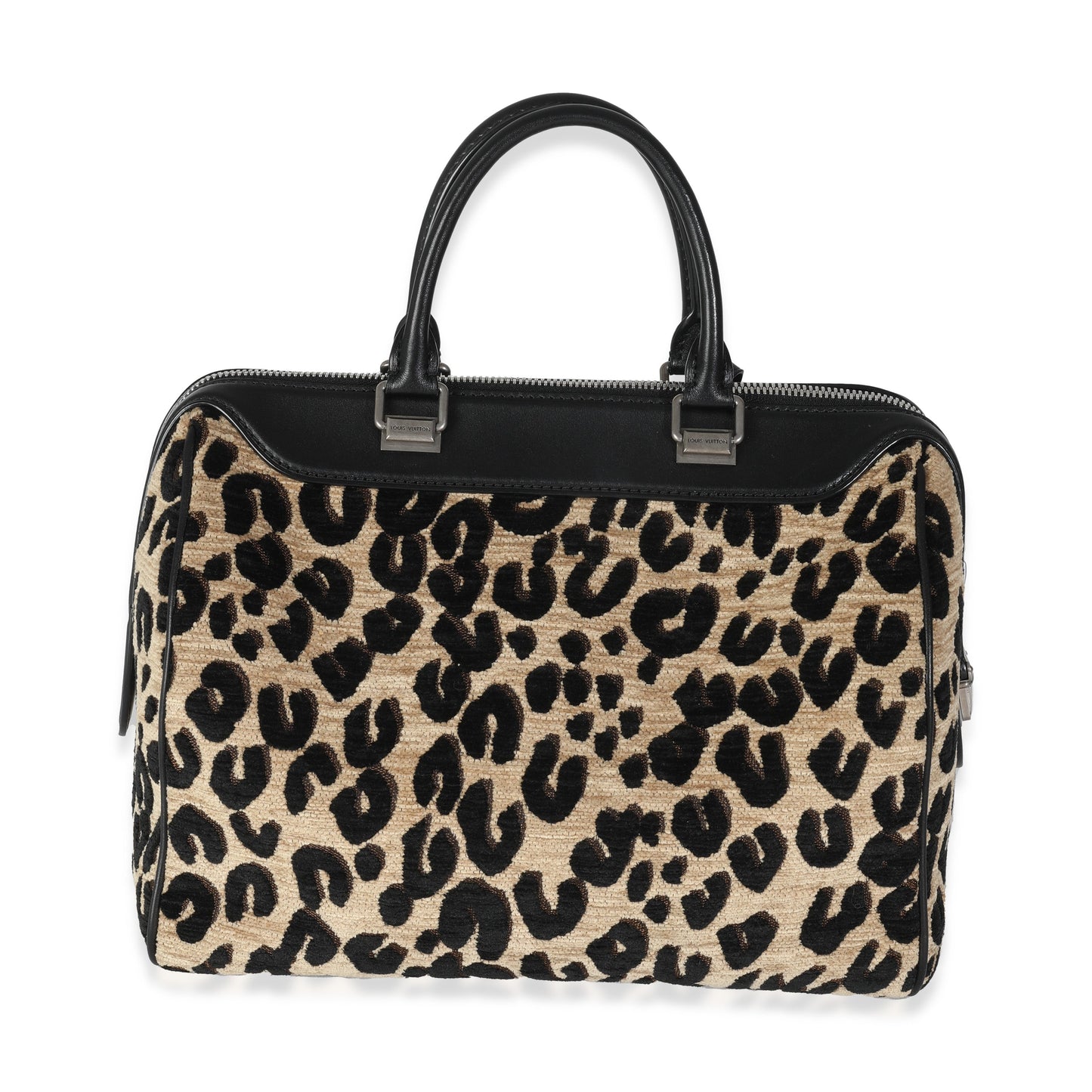 Louis Vuitton x Stephen Sprouse Black Beige Veet Leopard Speedy 30