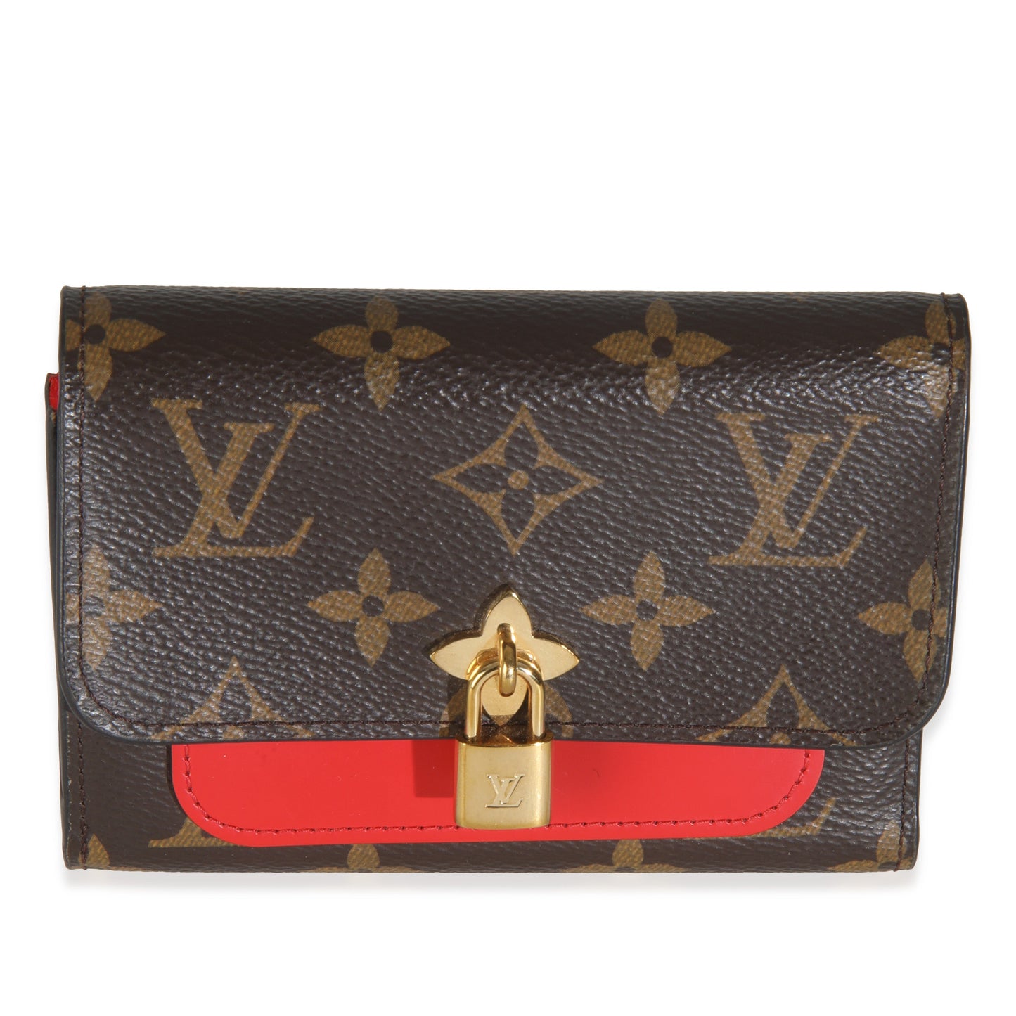 Louis Vuitton Monogram Canvas Flower Lock Compact Wallet
