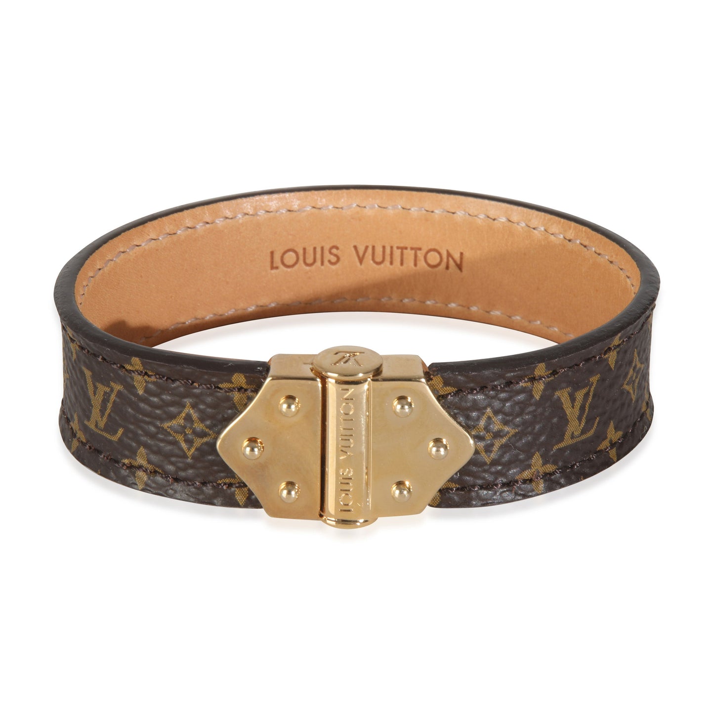 Louis Vuitton Gold-PlatedNano Monogram Bracelet