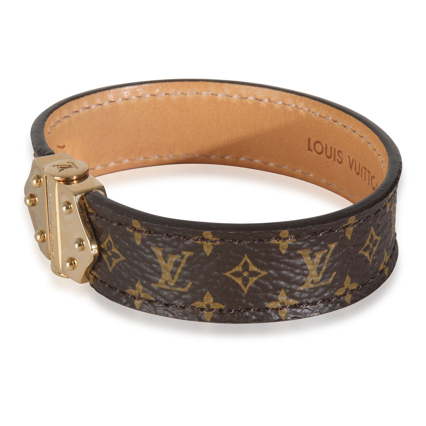 Louis Vuitton Gold-PlatedNano Monogram Bracelet