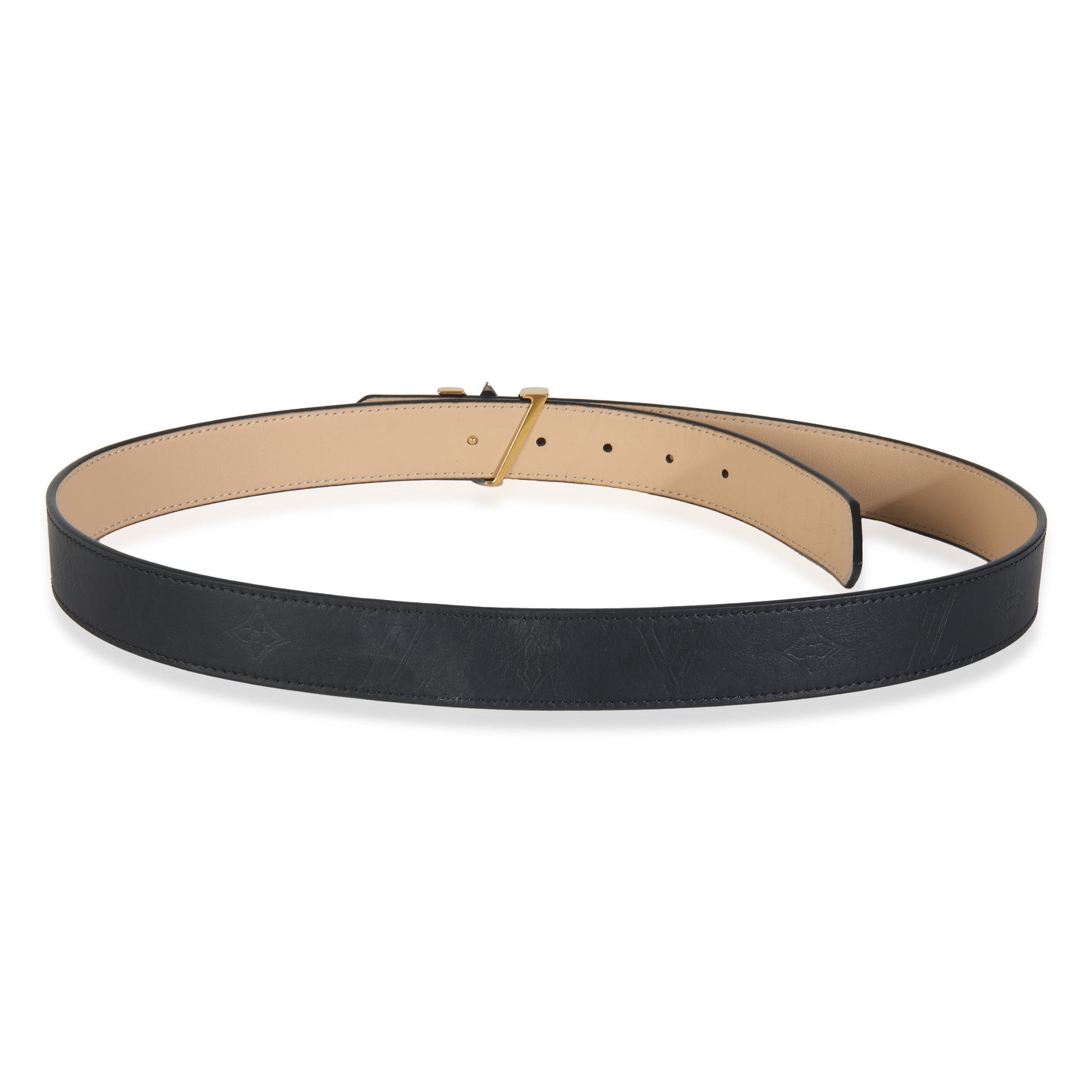 Louis Vuitton Black Monogram CalfskinTwist Belt 90/36