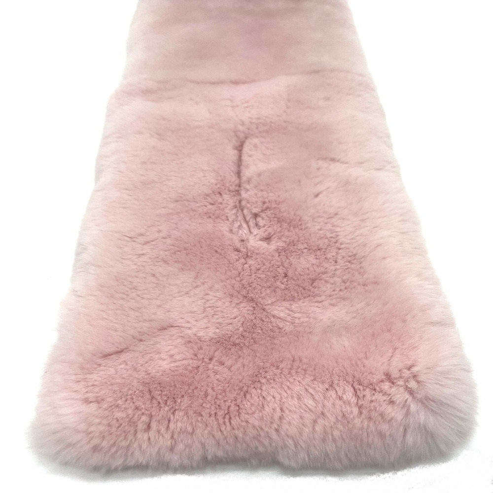 LOUIS VUITTON Scarf M70272 Silk, Fur pink LV logo Escalp Women