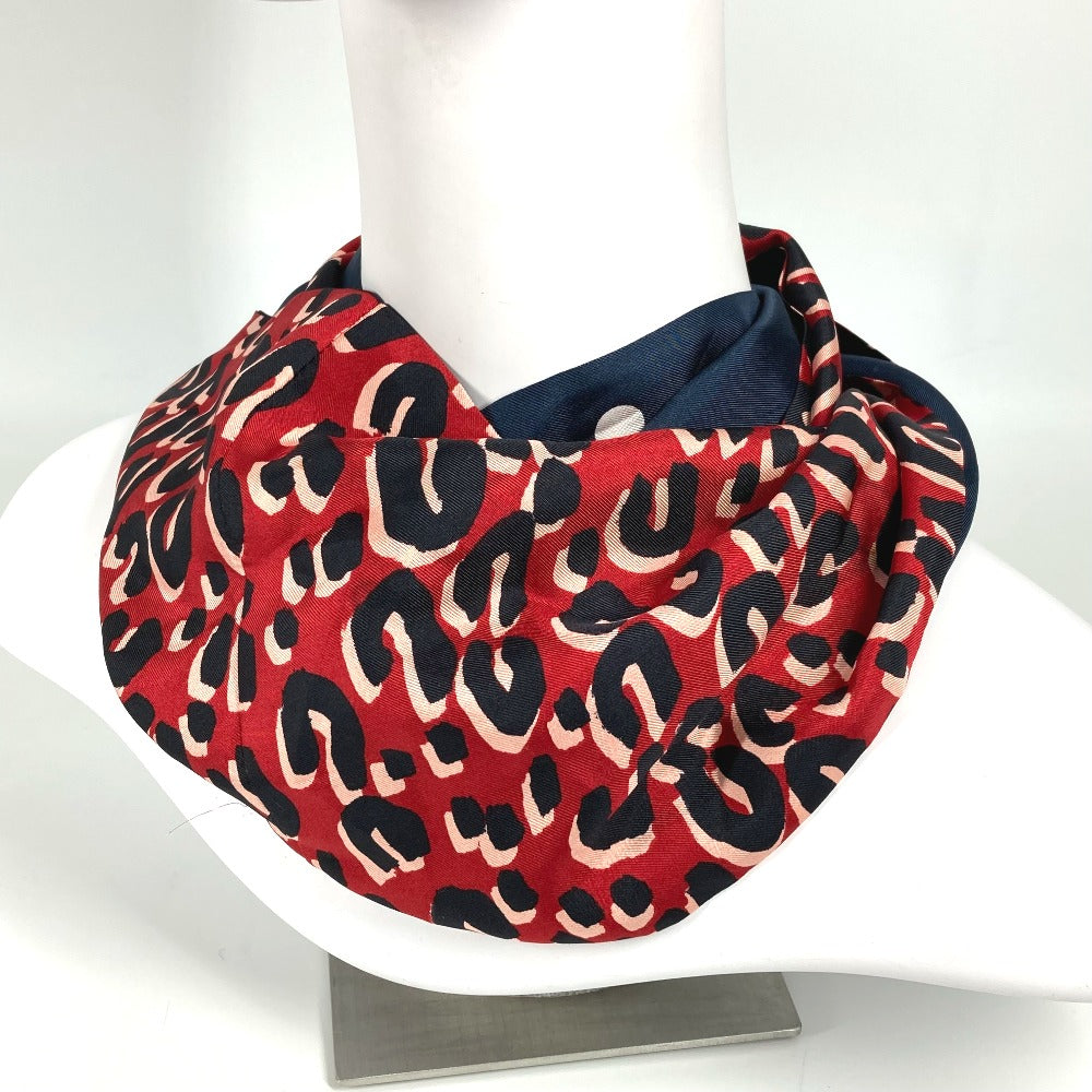 LOUIS VUITTON Scarf M74608 silk Red Leopard Snood