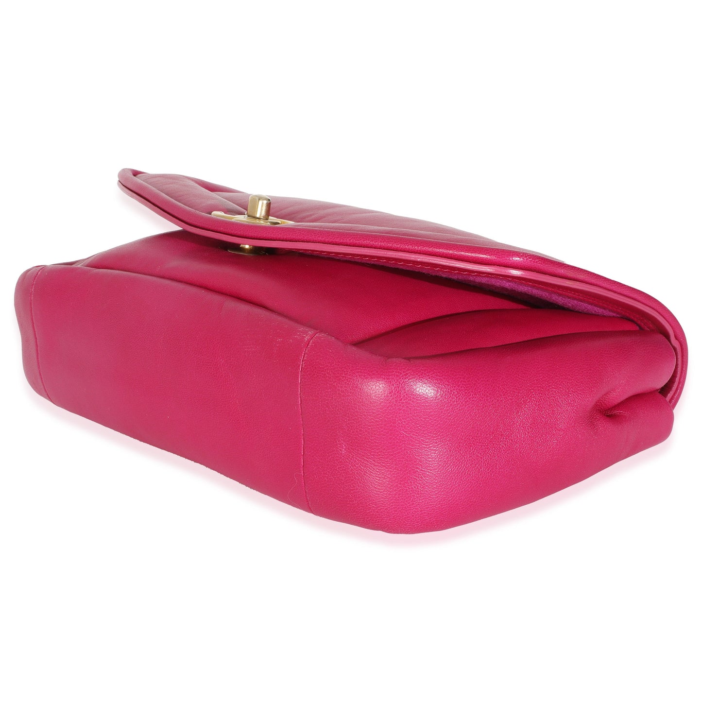 Chanel Dark Pink Lambskin Medium Simply Flap Bag