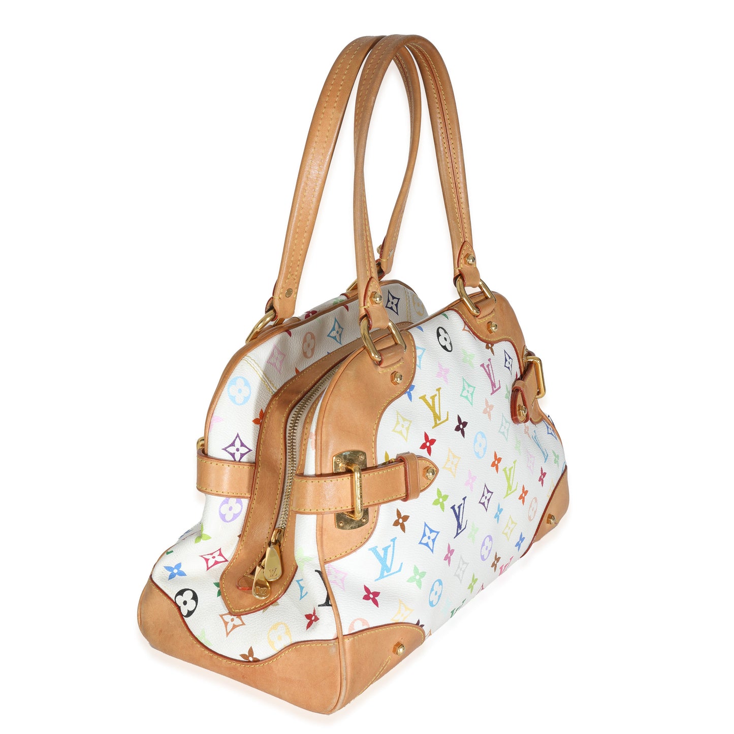 Louis Vuitton White Monogram Multicolor Canvas Claudia