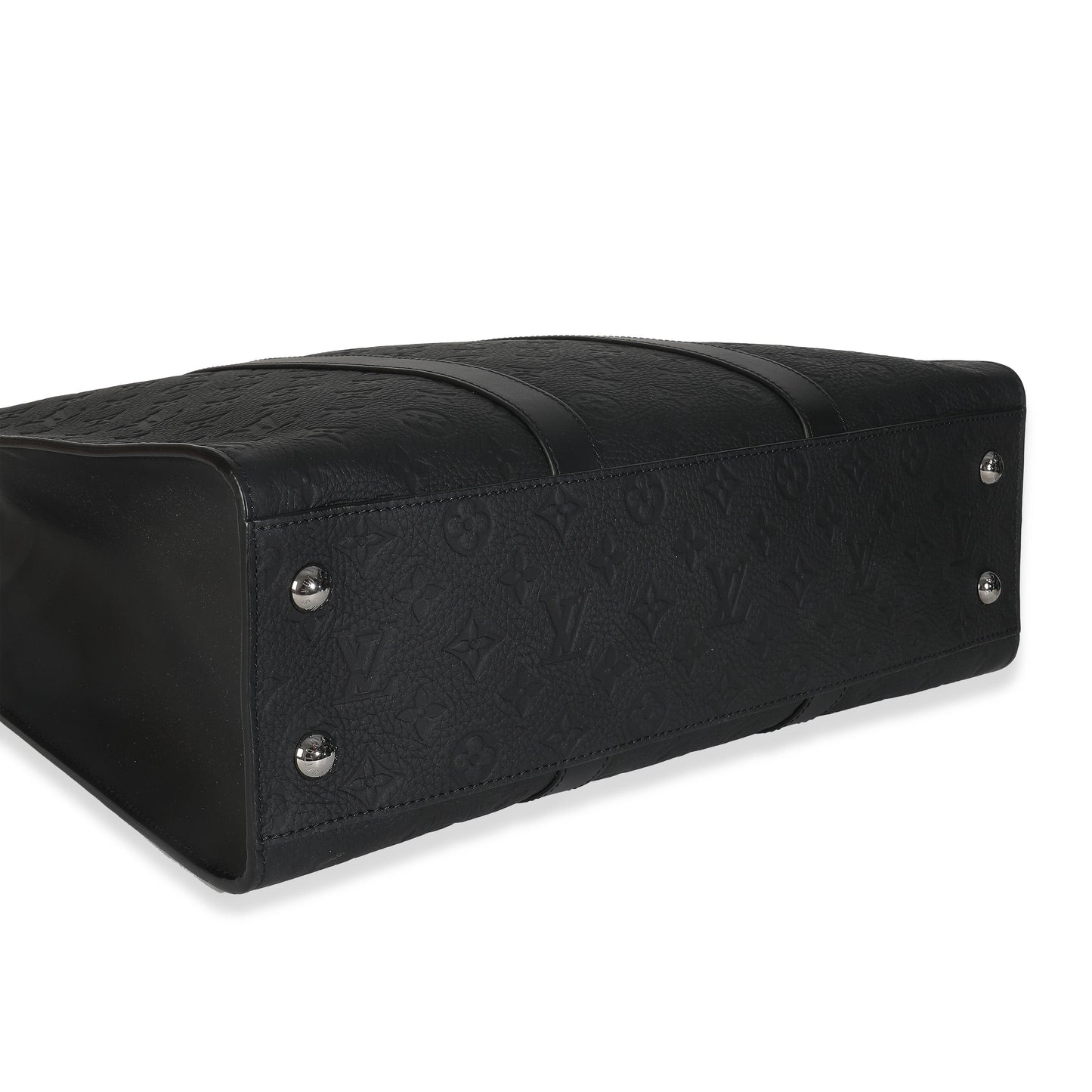 Louis Vuitton Black Monogram Embossed Taurillon Sac Plat 24H
