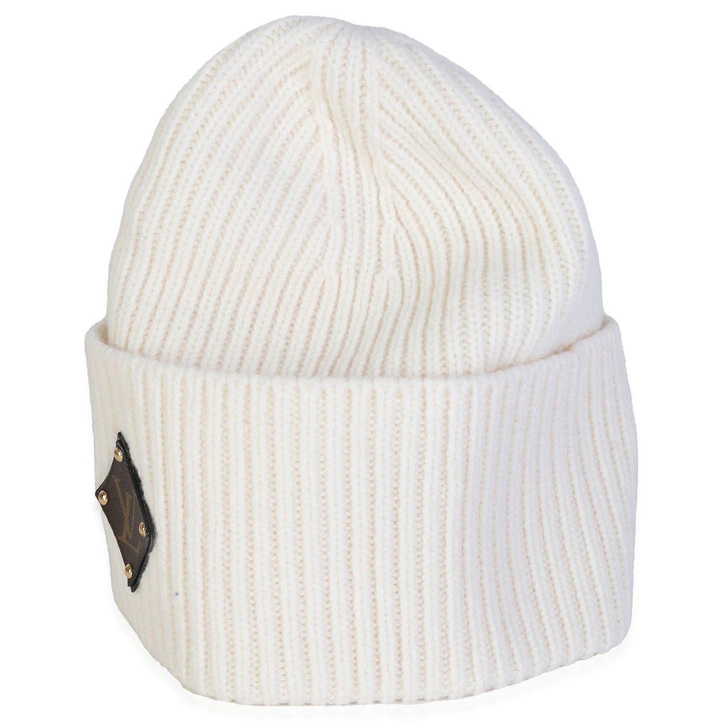 Louis Vuitton Ivory WoolInitials Monogram Beanie Hat
