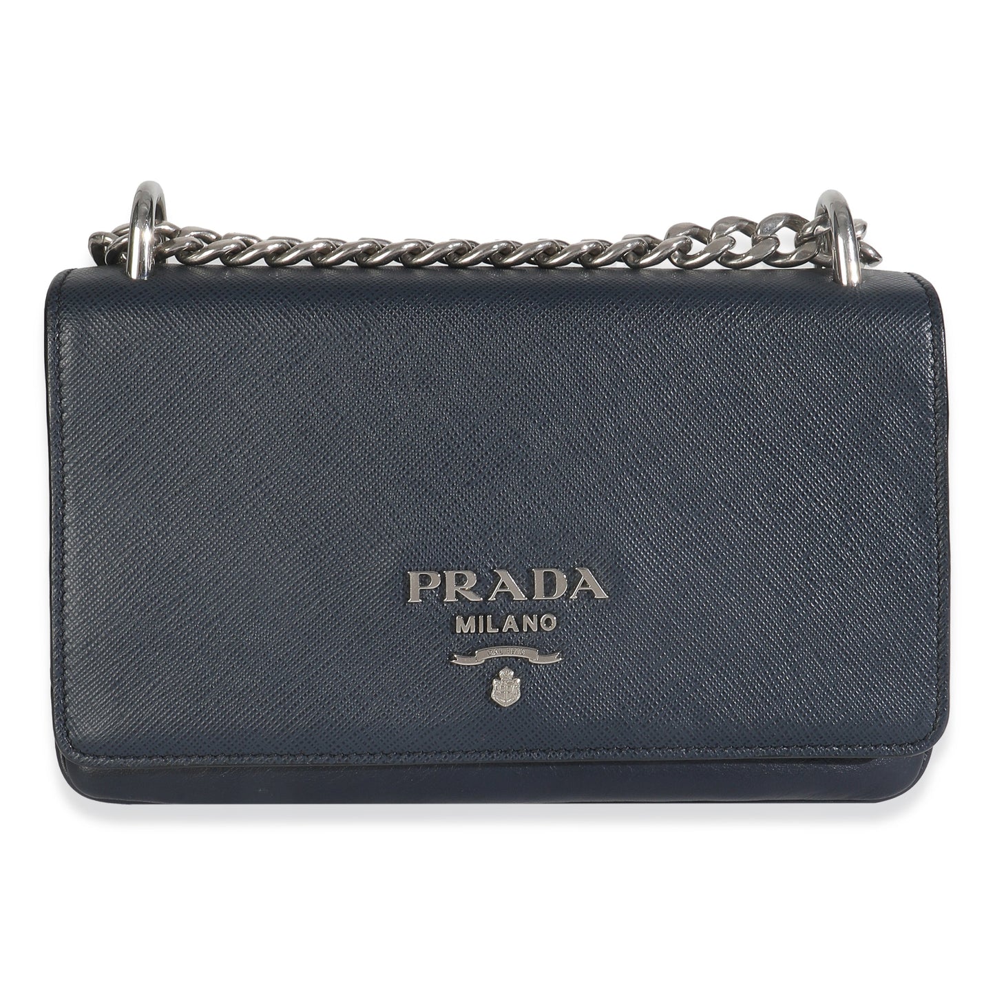 Prada Bluette Saffiano Chain Shoulder Bag