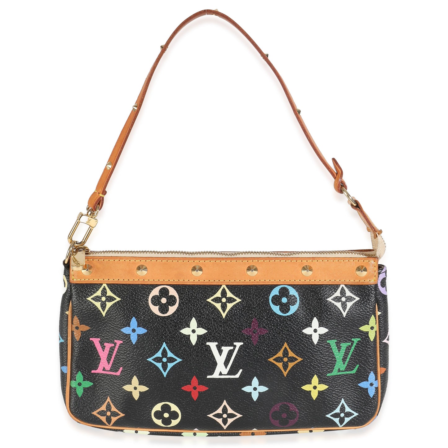 Louis Vuitton Black Monogram Multicolor Canvas Pochette Accessories