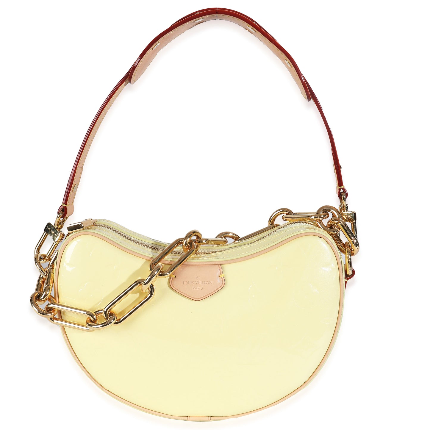 Louis Vuitton Light Yellow Monogram Vernis Croissant NM