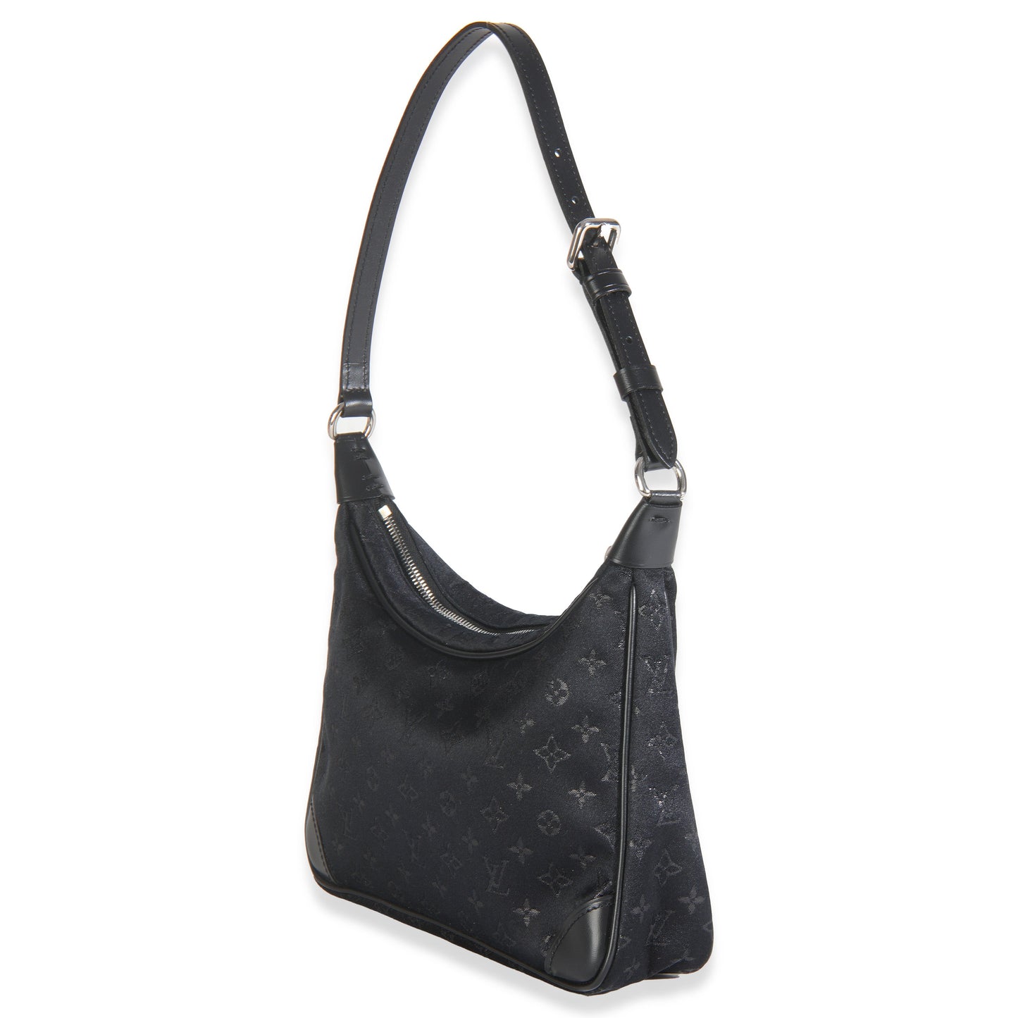 Louis Vuitton Black Metallic Monogram Satin Mini Boulogne