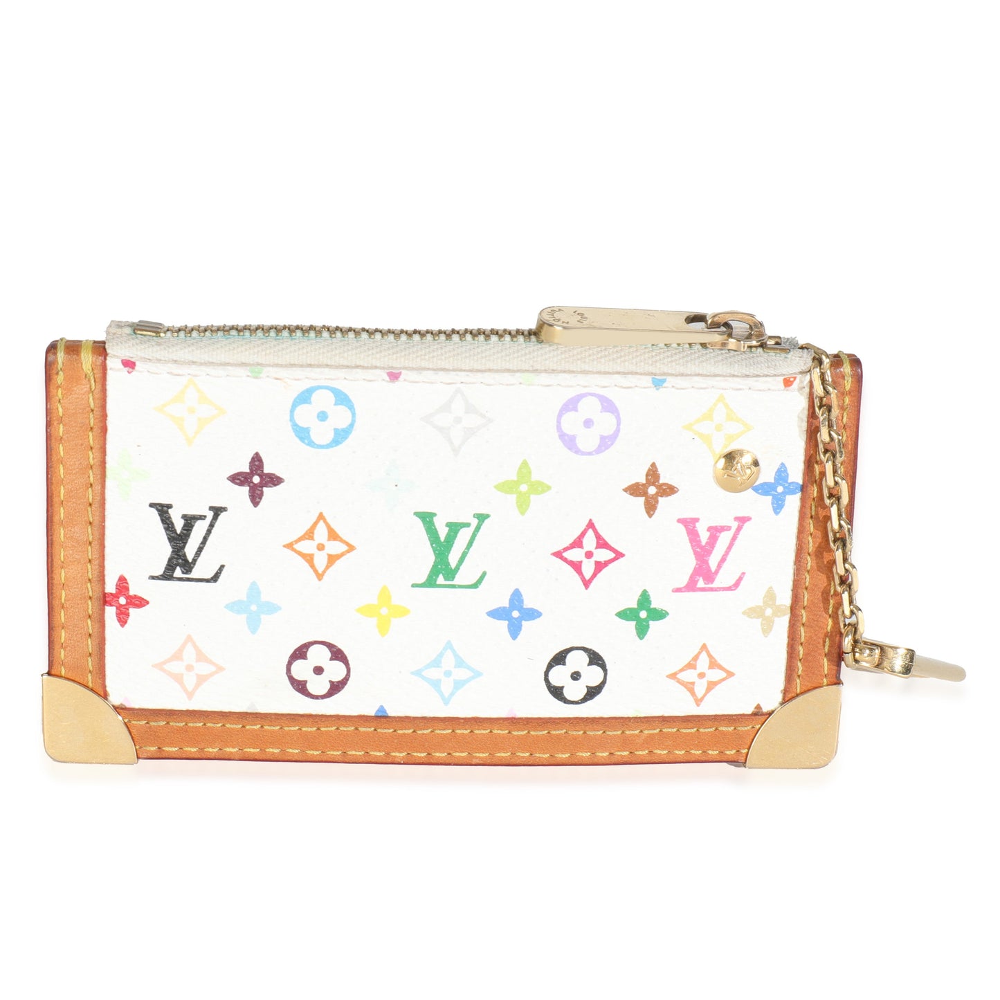 Louis Vuitton White Monogram Multicolore Canvas Key Pouch