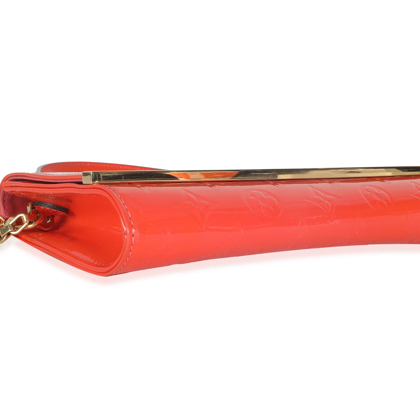Louis Vuitton Orange Sunset Monogram Vernis Ana Clutch