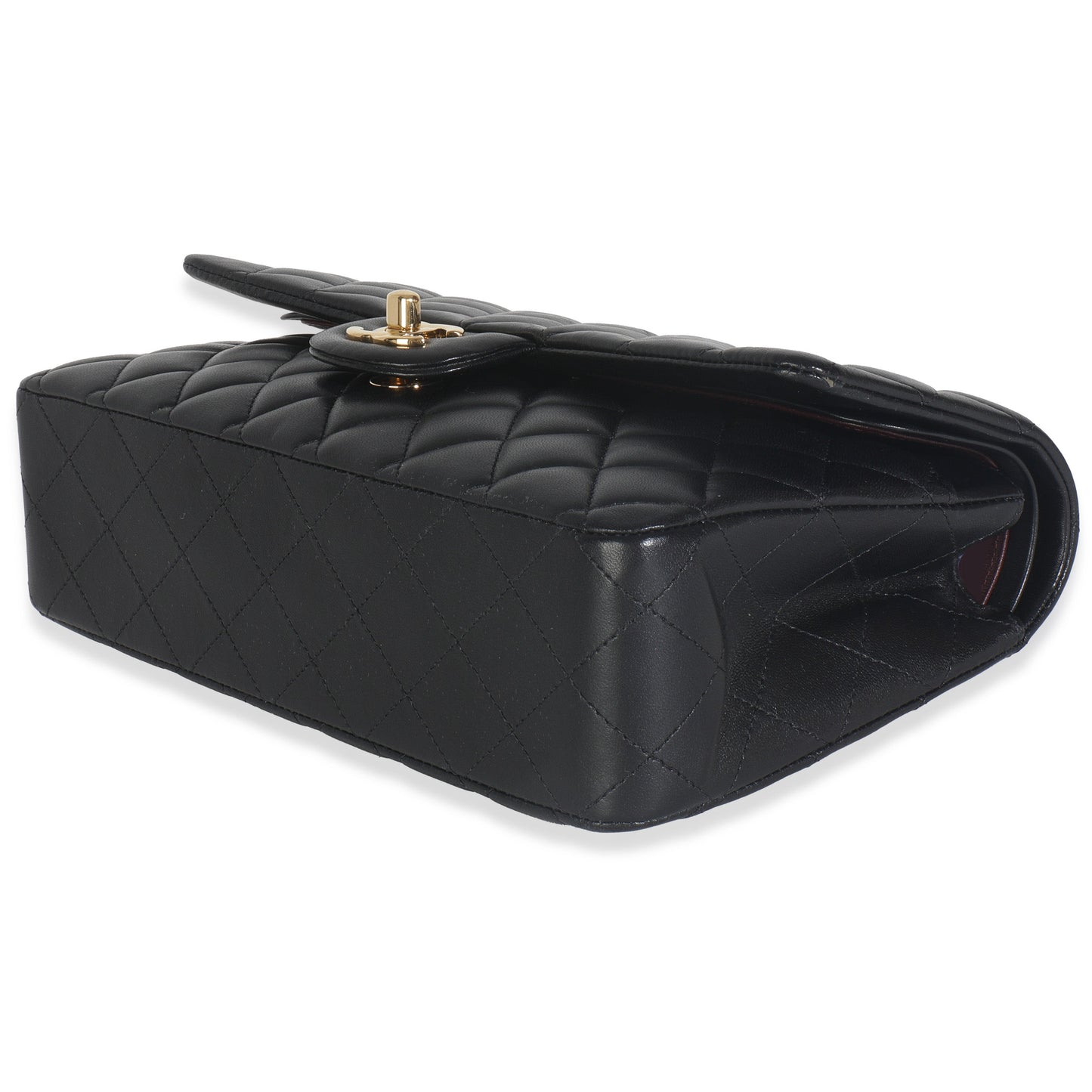 Chanel Black Quilted Lambskin Medium Classic Double Flap Bag