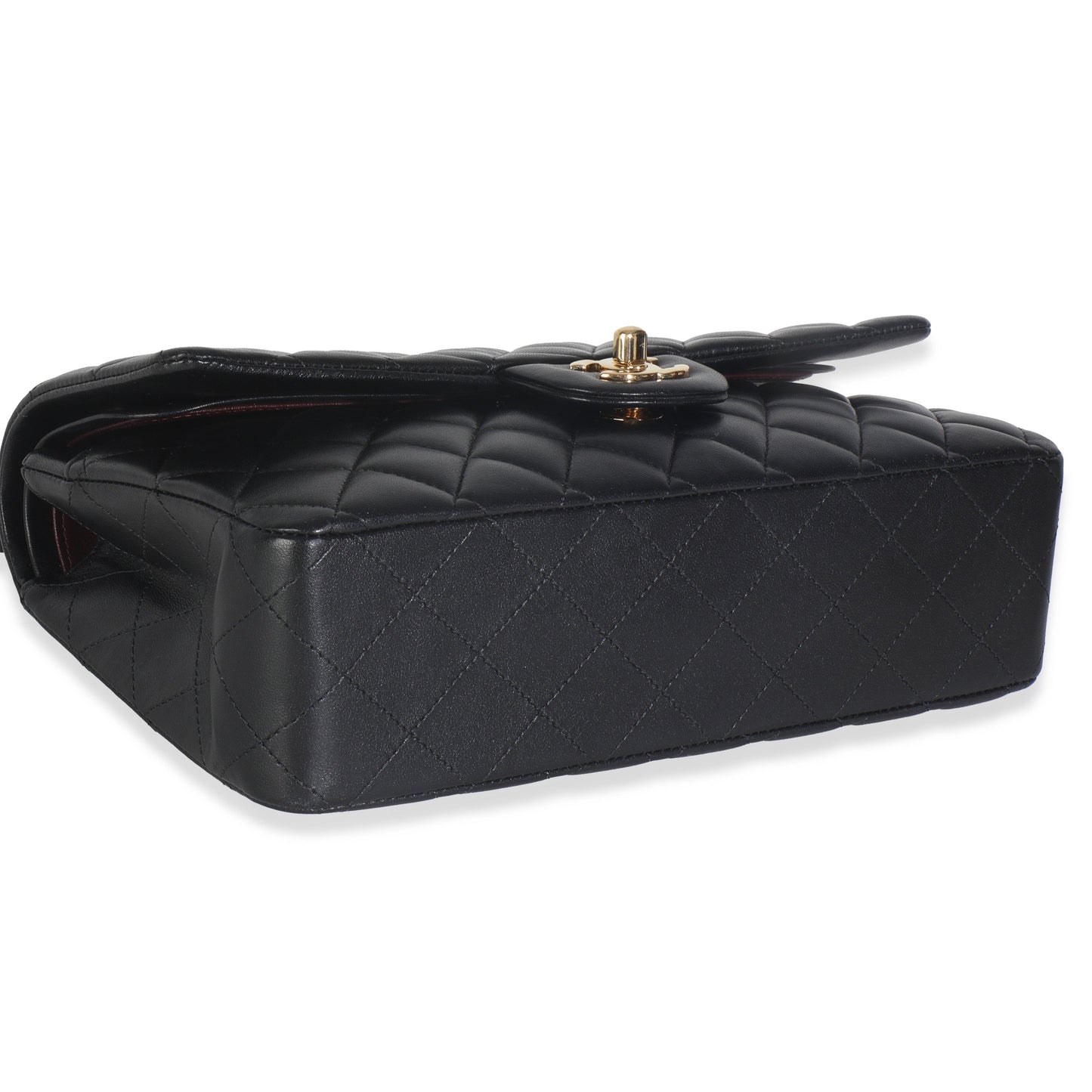 Chanel Black Quilted Lambskin Medium Classic Double Flap Bag