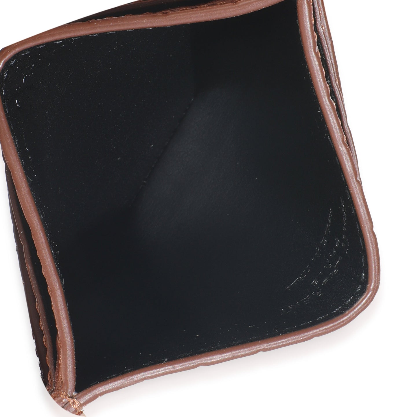 Saint Laurent Brown Croc Embossed Calfskin Logo Card Holder