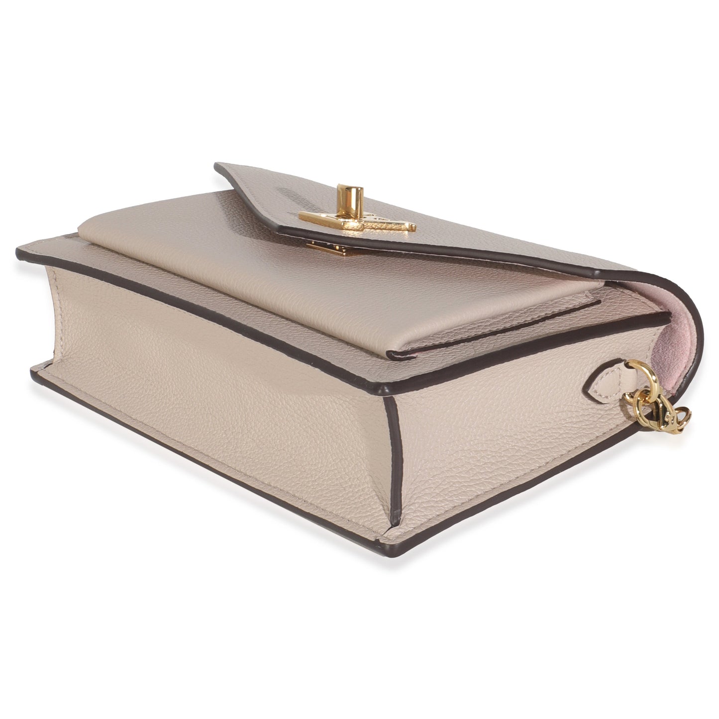 Louis Vuitton Greige Soft Calfskin My Lockme Chain Pochette