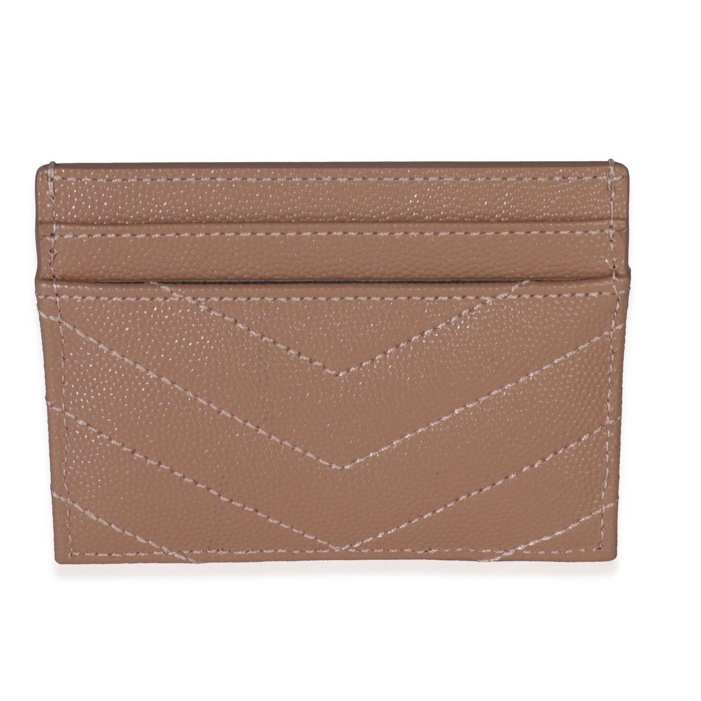 Saint Laurent Pale Pink Grain De Poudre Matelasse Cassandre Card Case