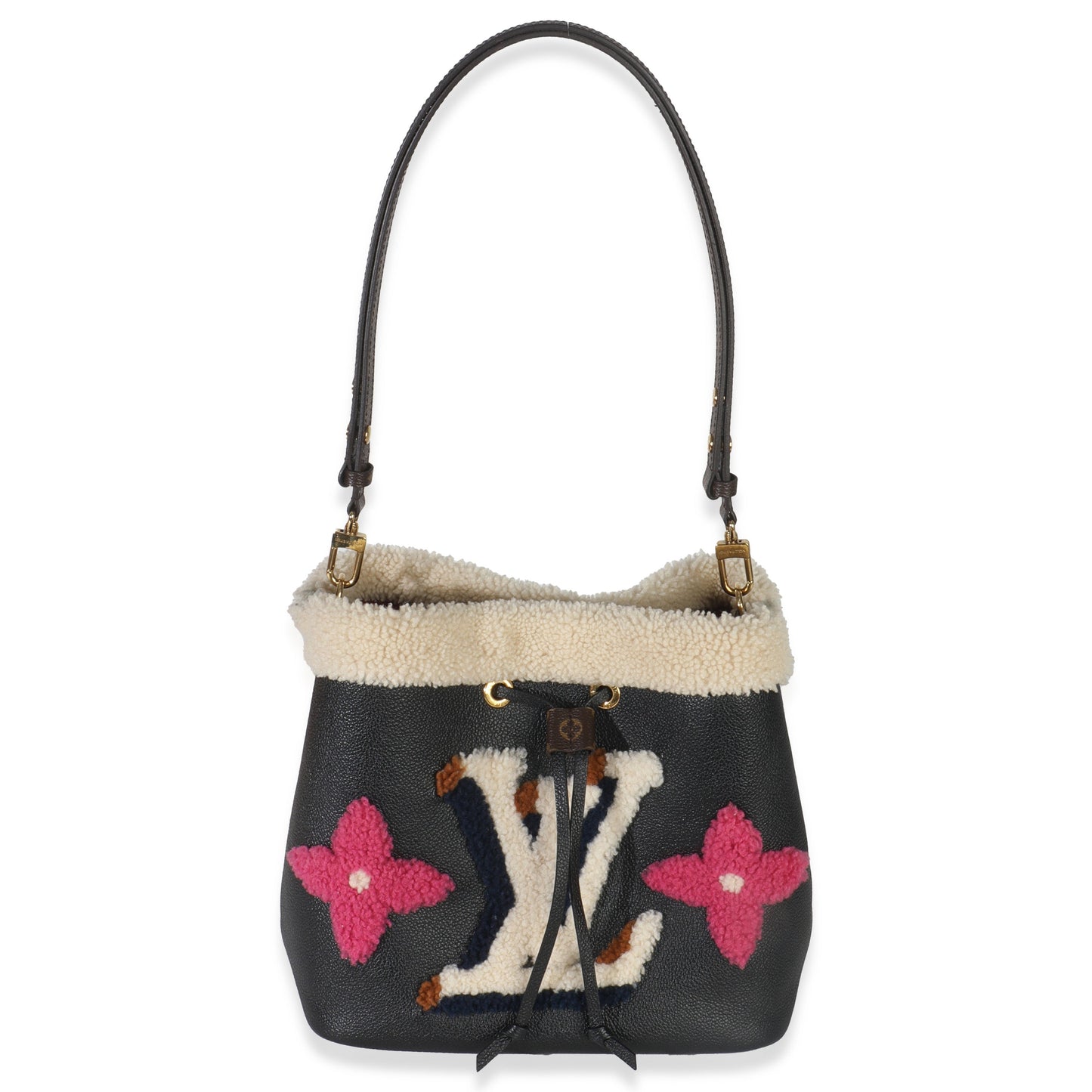Louis Vuitton Black Shearling Monogram Neonoe MM