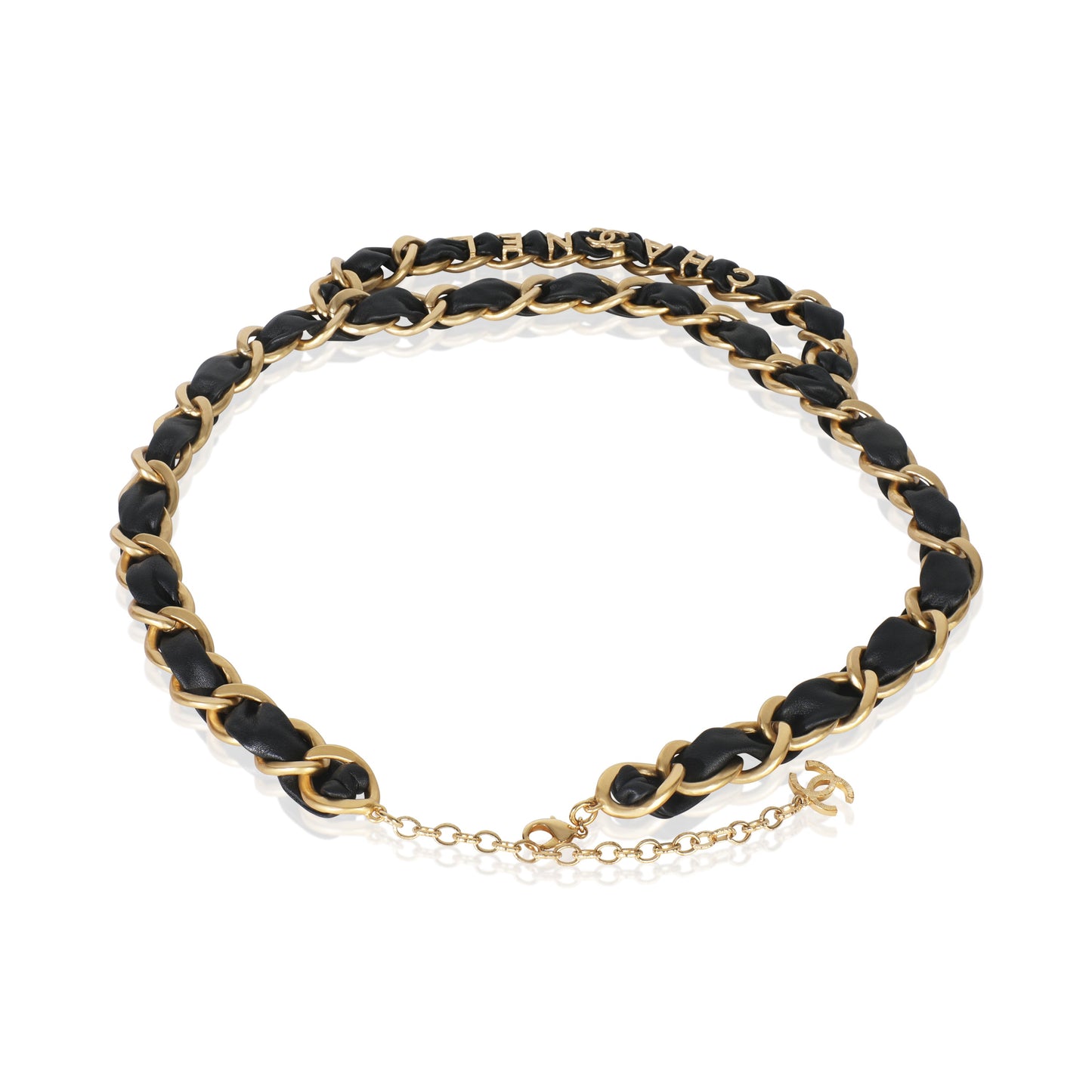 Chanel Gold-Plated 2020 Leather Chain Link Belt