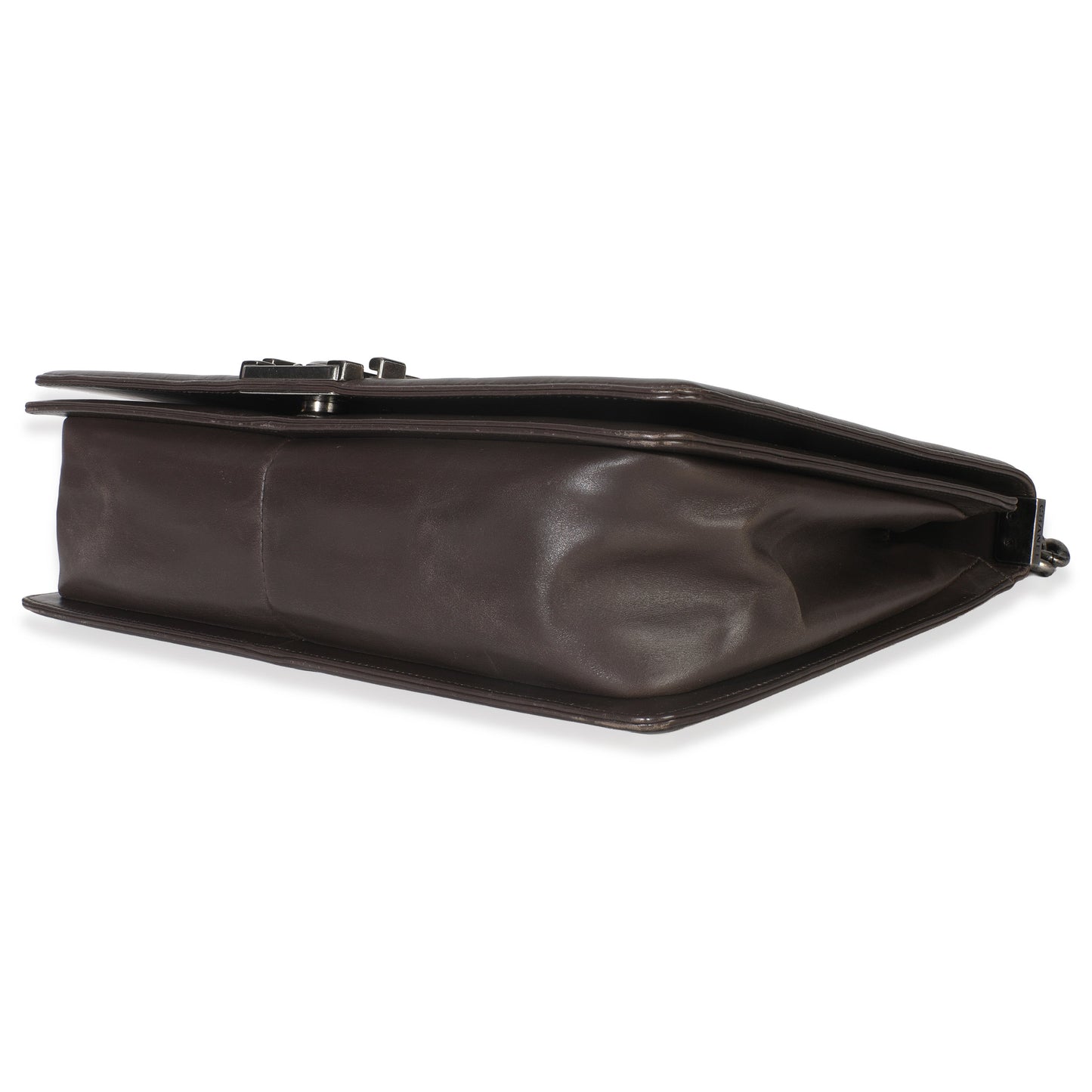 Chanel Dark Grey Smooth Calfskin XL Reverso Boy Bag